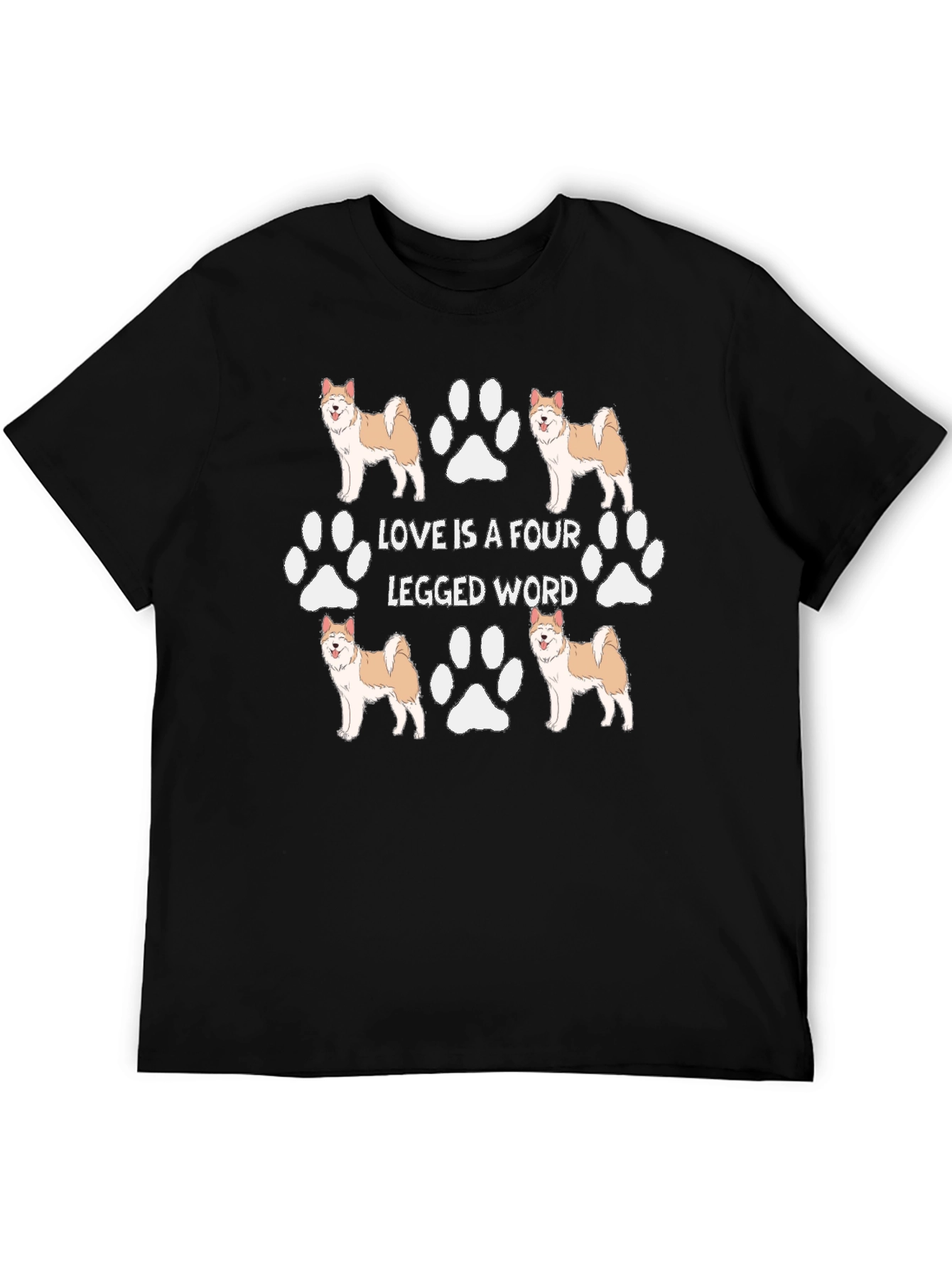 Black Dog Lover T-Shirt - Love is a Four Legged Word view 5