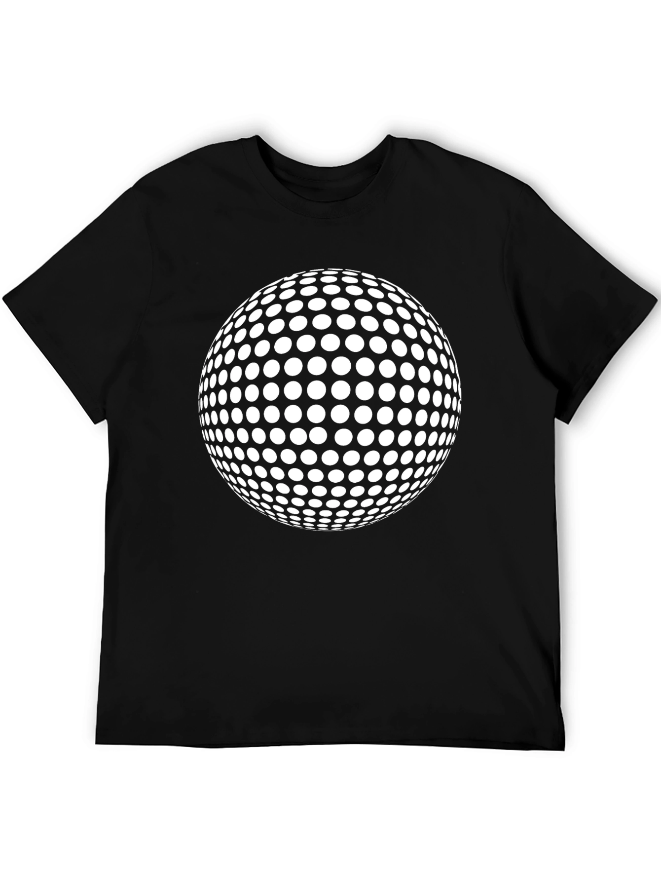 Black Golf Ball Graphic Black T-Shirt view 5