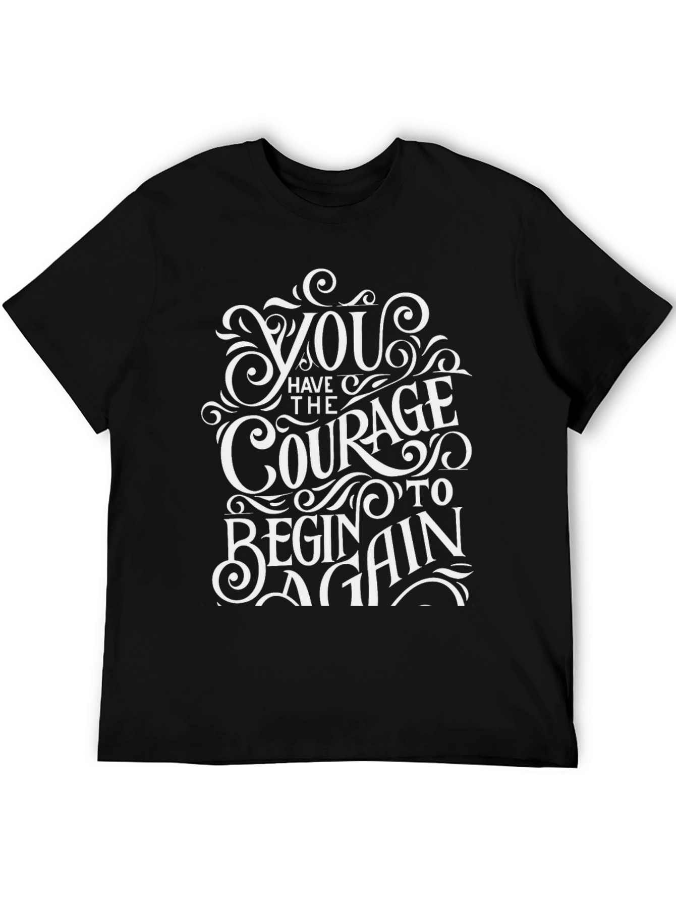 Black Courage to Begin Again Graphic Tee view 5