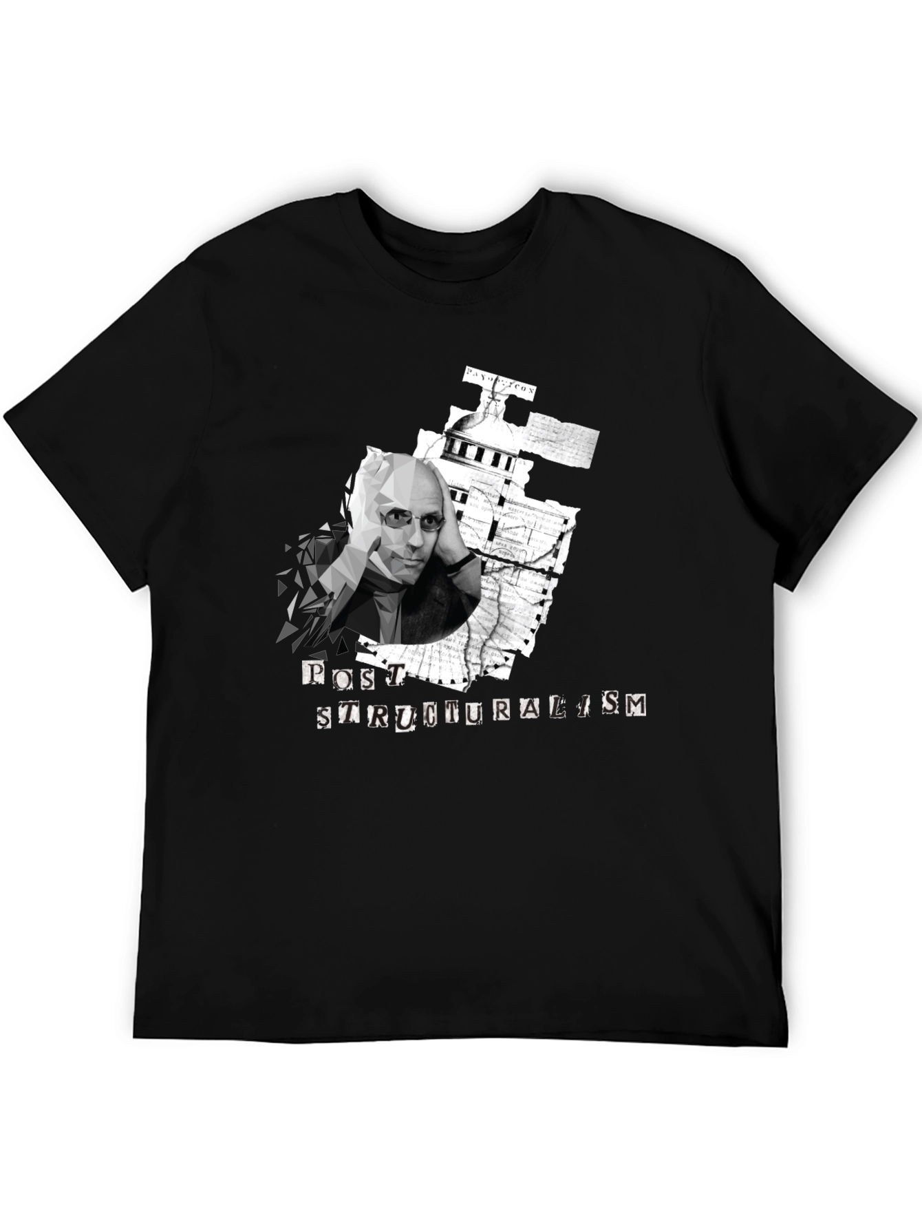 Black Post-Structuralism Graphic Black T-Shirt view 5
