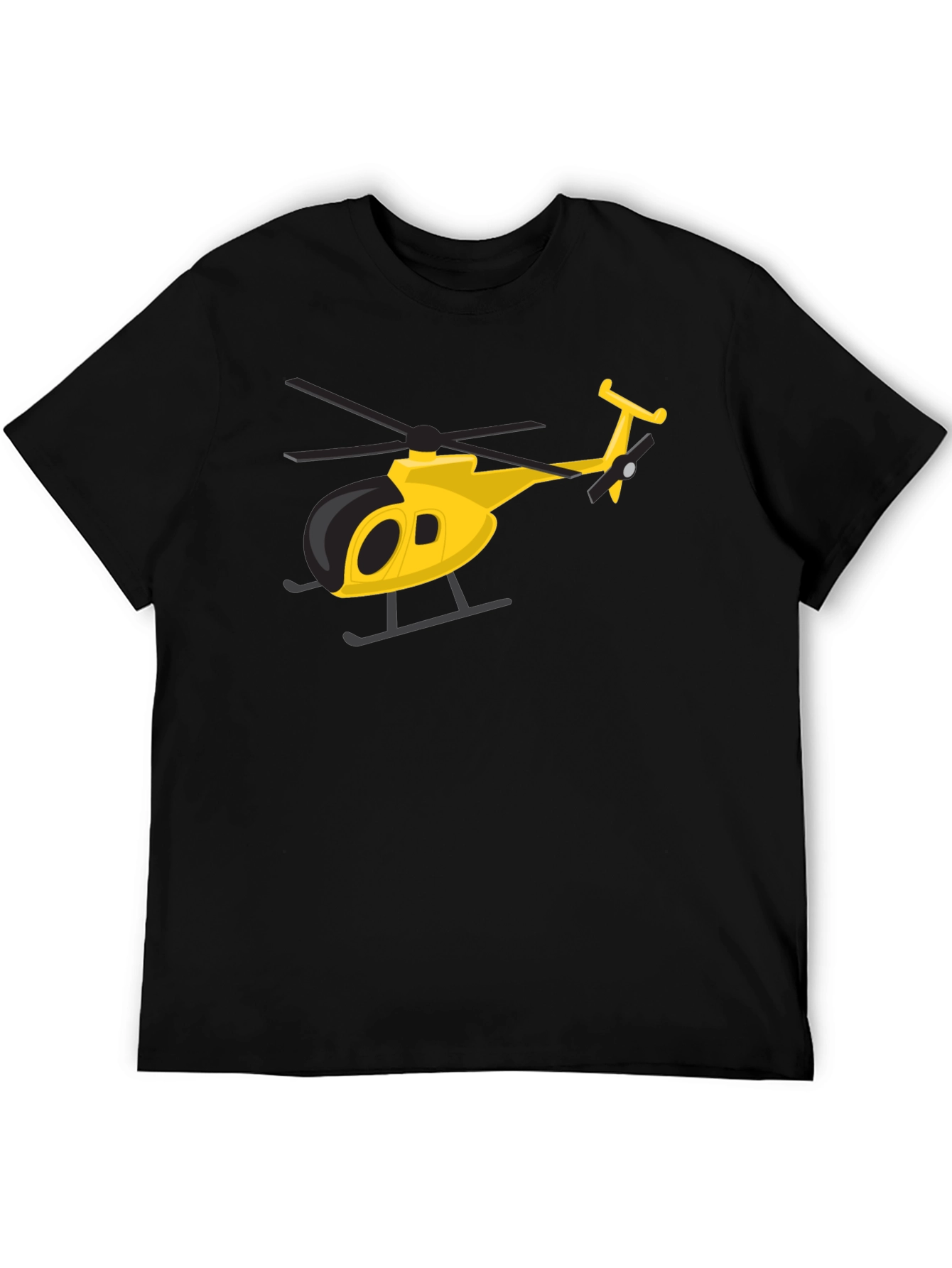 Black Helicopter Graphic Tee - Black Crew Neck view 5