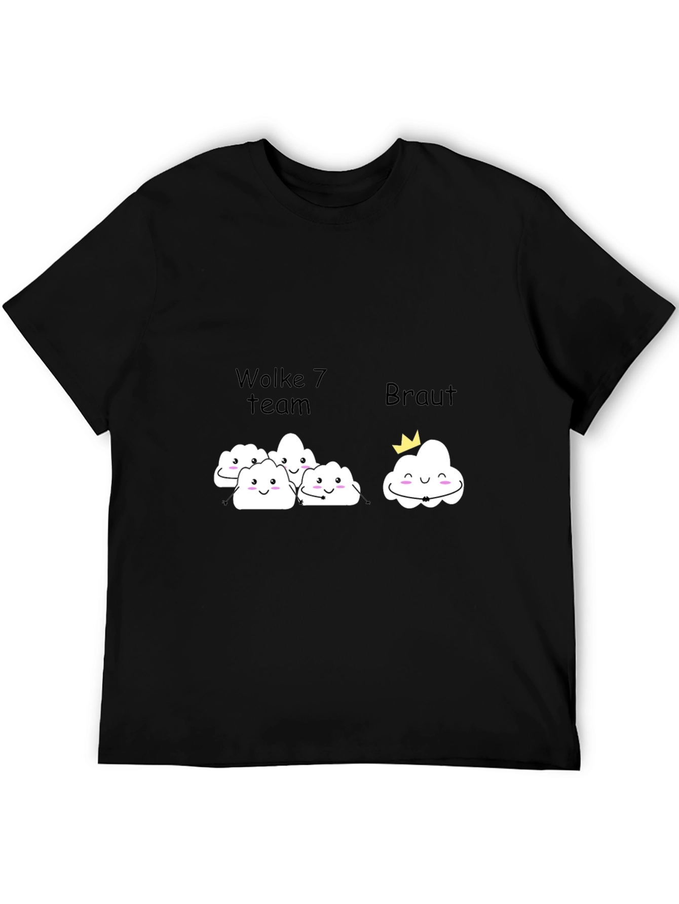 Black Wolke 7 Bride Team T-Shirt view 5