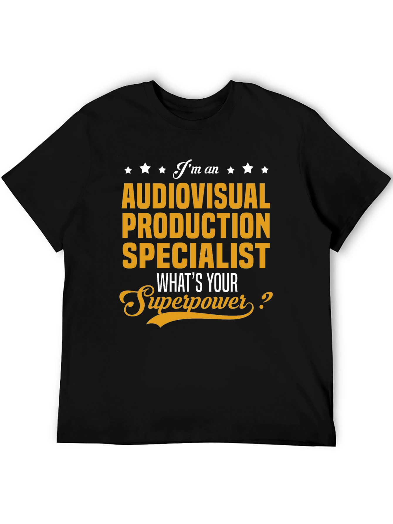 Black Audiovisual Production Specialist T-Shirt view 5