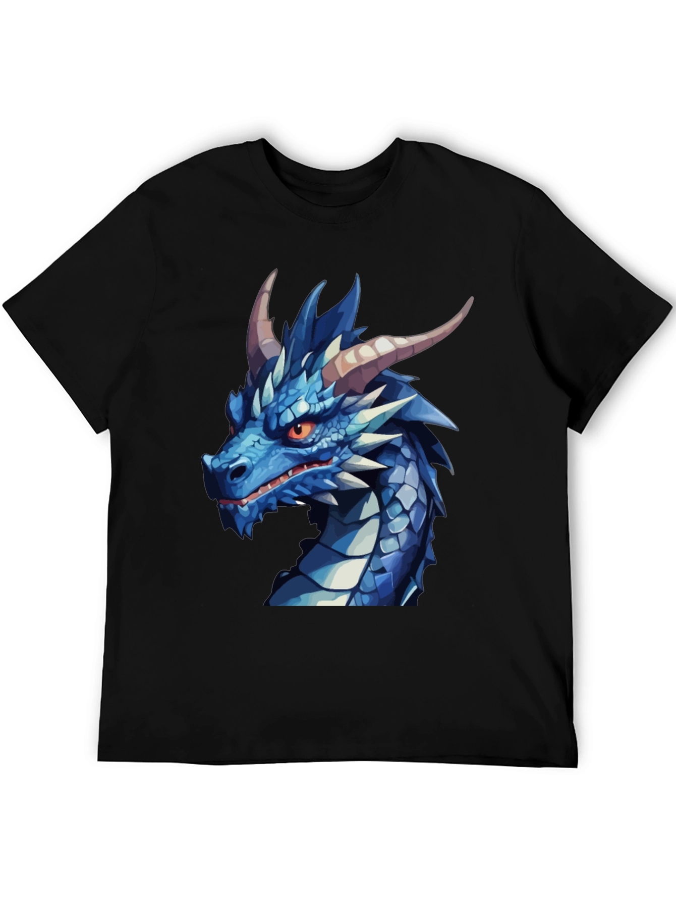 Black Dragon Graphic Tee - Black Cotton Blend T-Shirt view 5