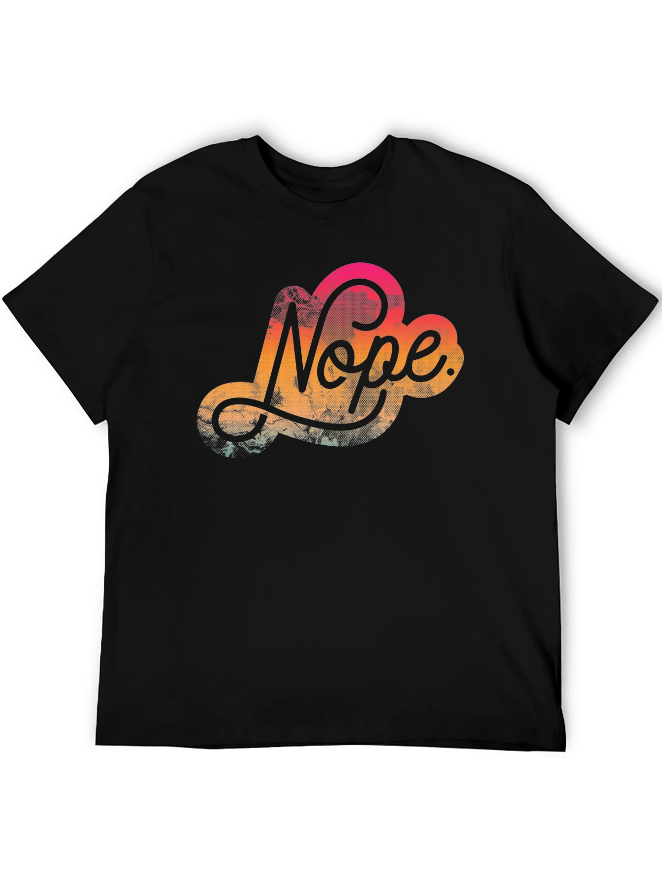 Black Nope Graphic Tee - Casual Black T-Shirt view 5