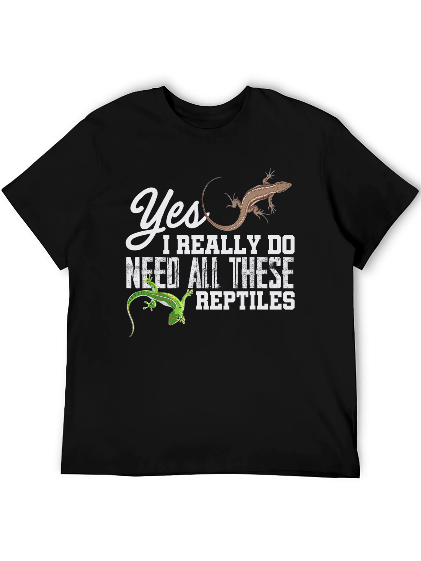 Black Reptile Lover T-Shirt - Funny Lizard Tee view 5