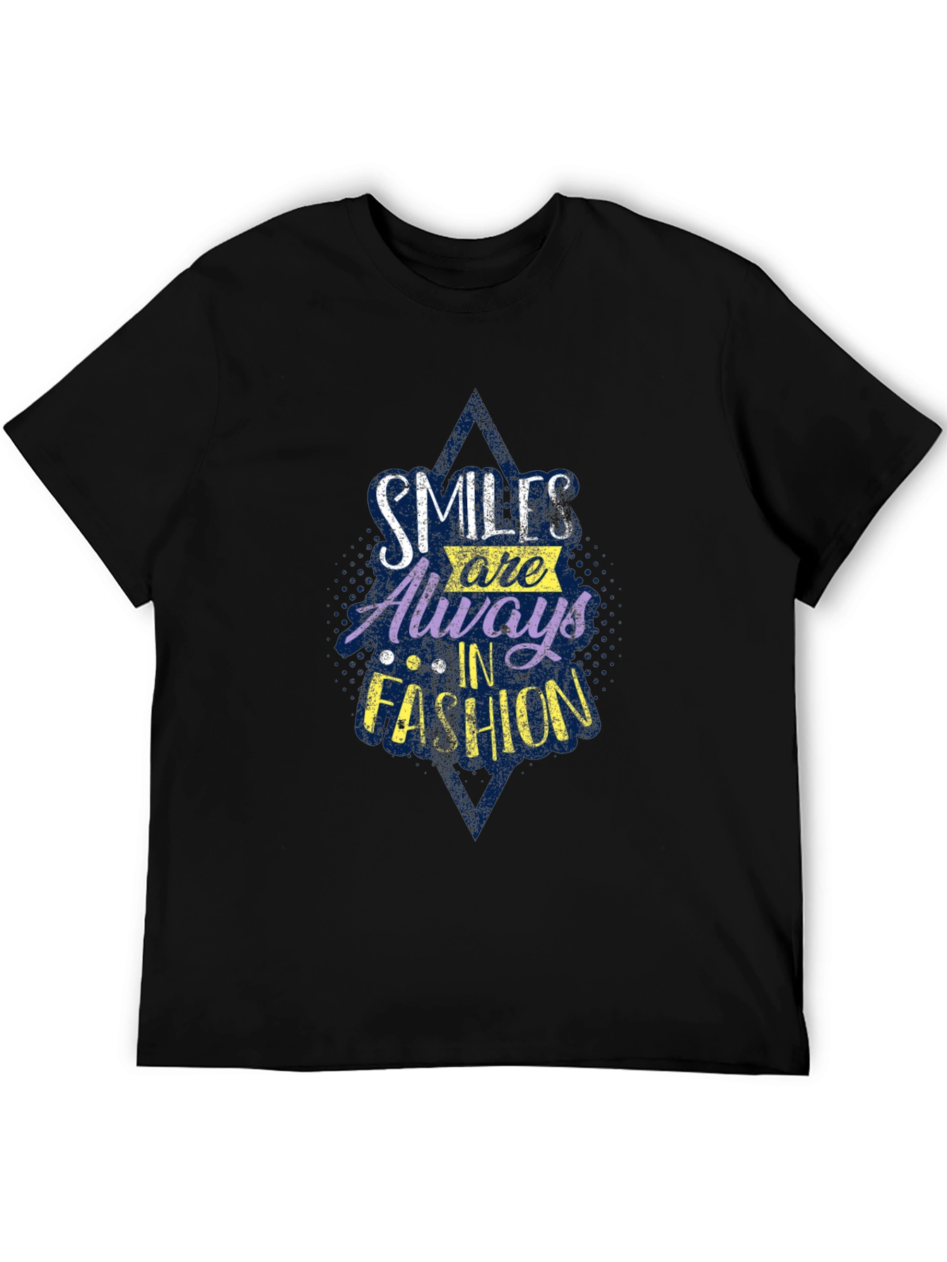 Black Smiles Always in Fashion Graphic T-Shirt view 5