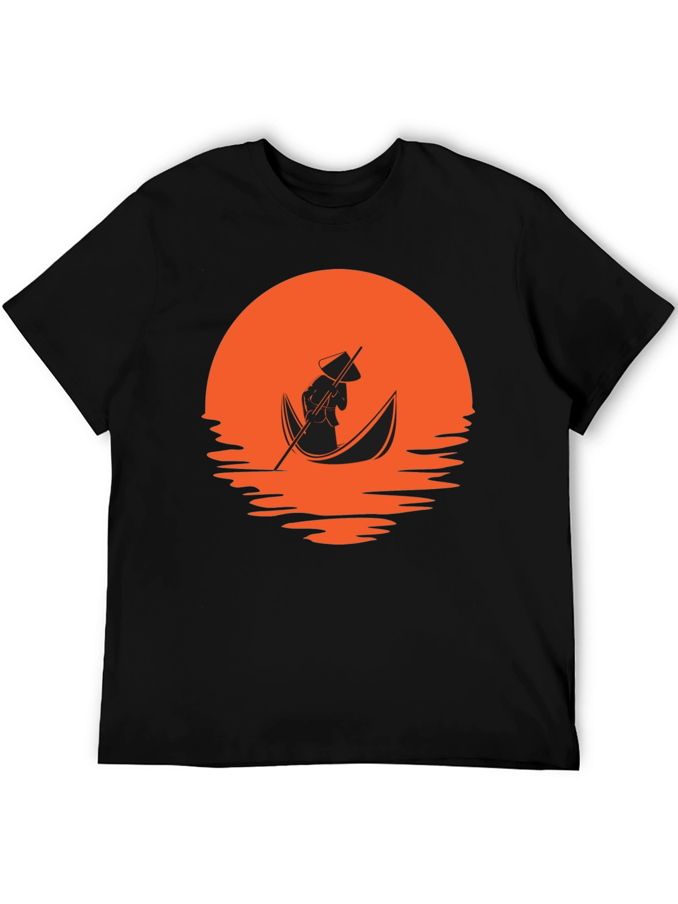 Black Sunset Boat Ride Graphic Tee - Black view 5