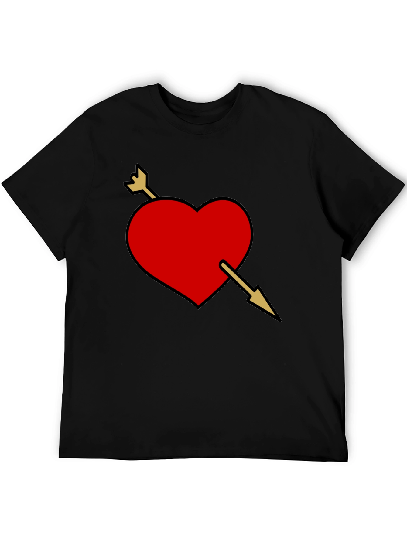 Black Heart Arrow Graphic Black Tee view 5