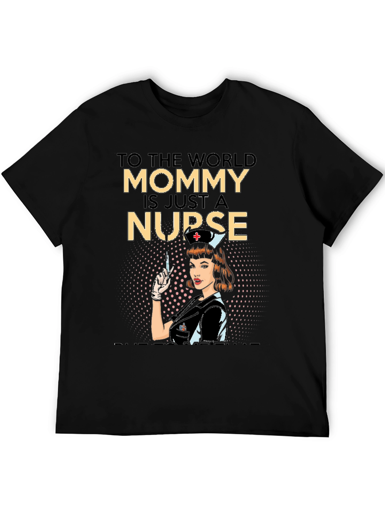 Black Mommy Nurse Graphic Tee view 5