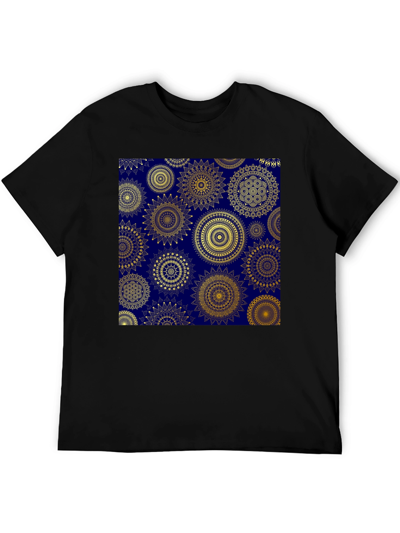 Black Geometric Pattern T-Shirt - Stylish Graphic Tee view 5
