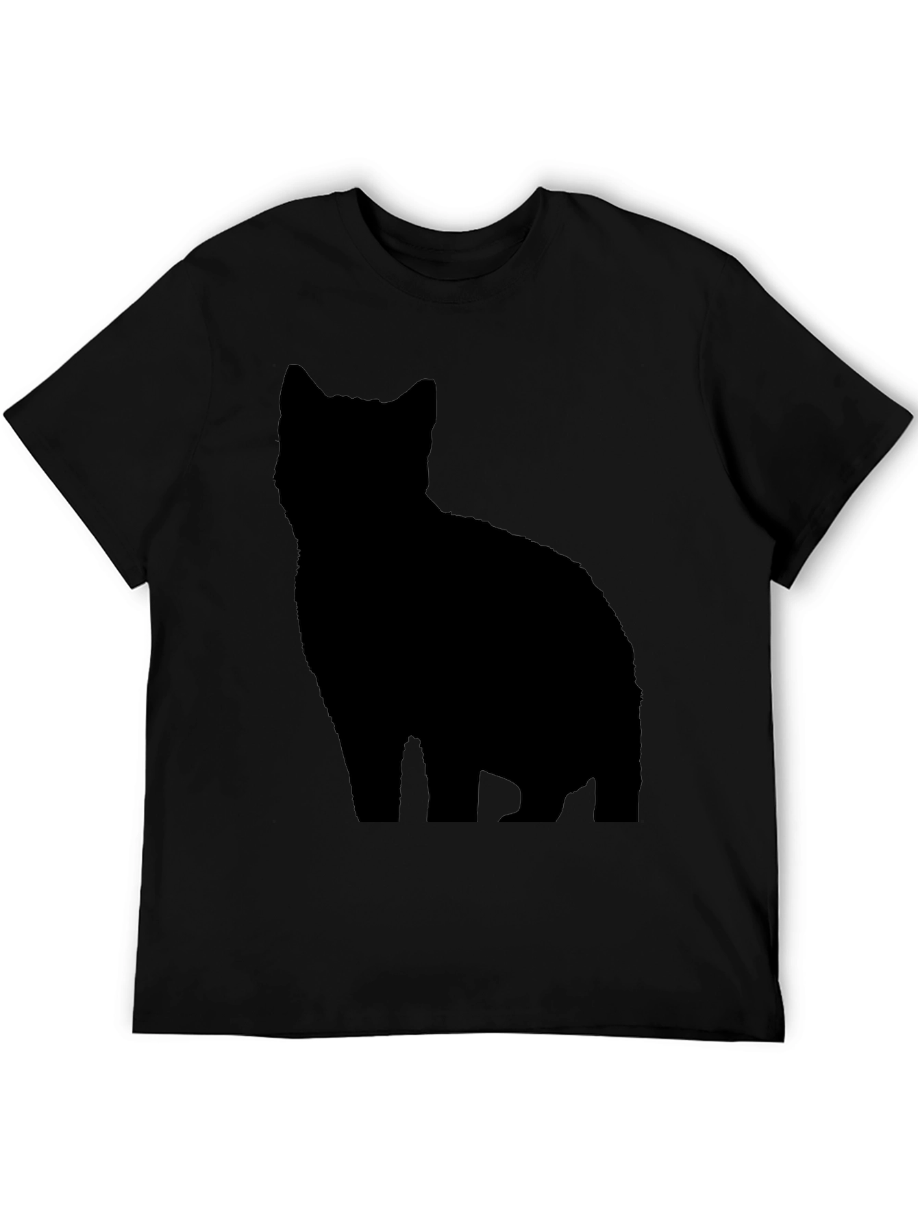 Black Black Cat Silhouette T-Shirt - Stylish & Unique Tee view 5