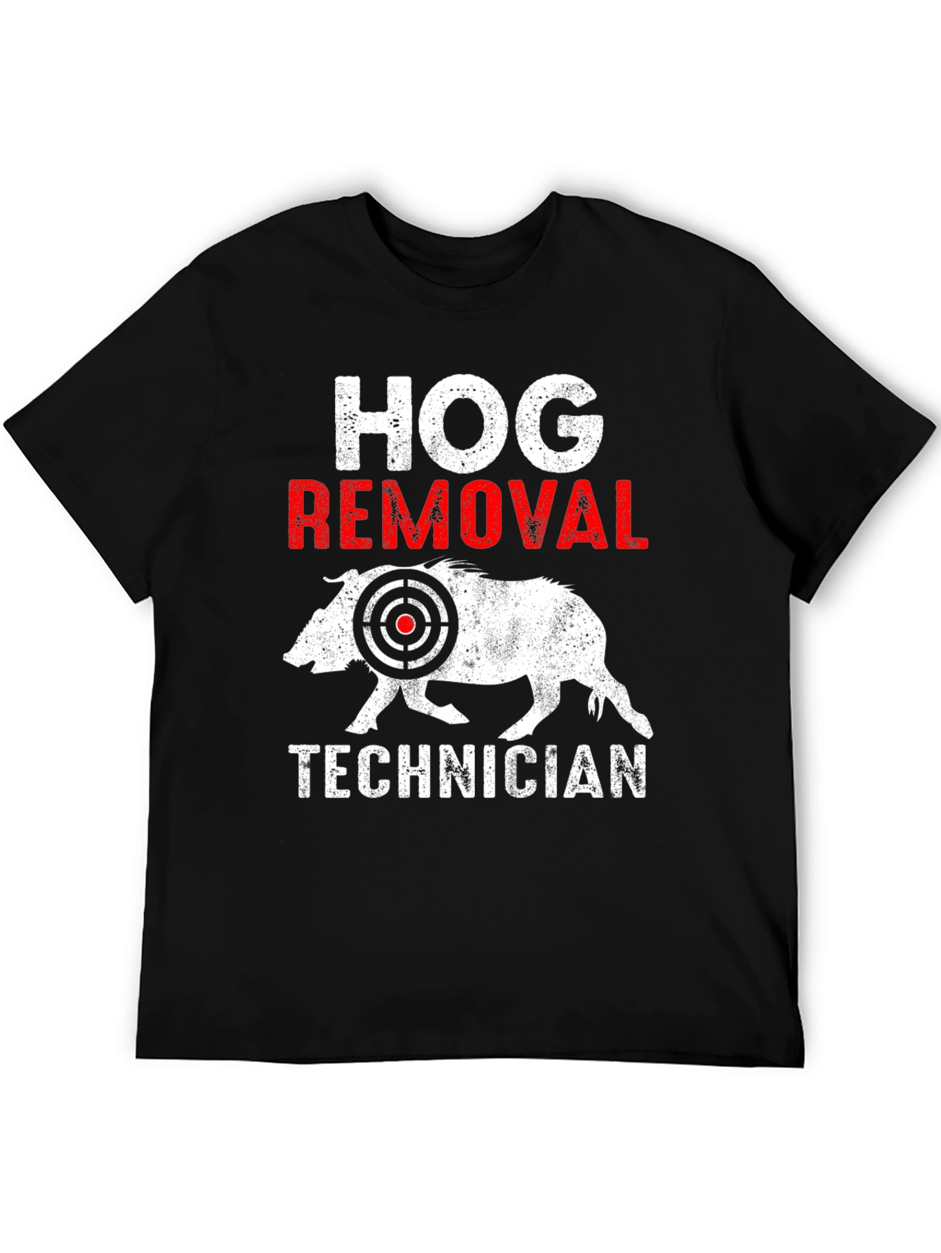Black Hog Removal Technician T-Shirt view 5