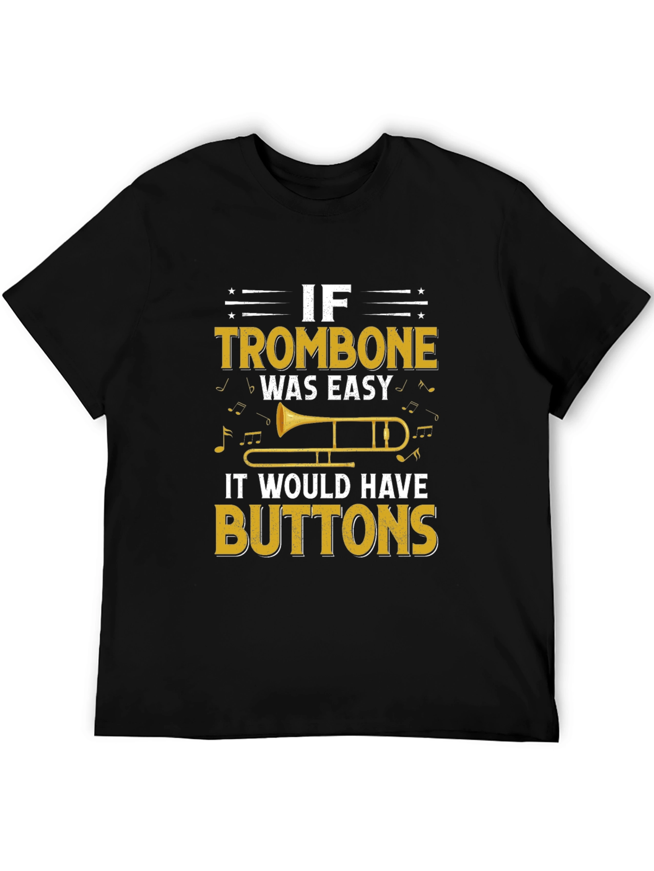 Black If Trombone Was Easy T-Shirt view 5