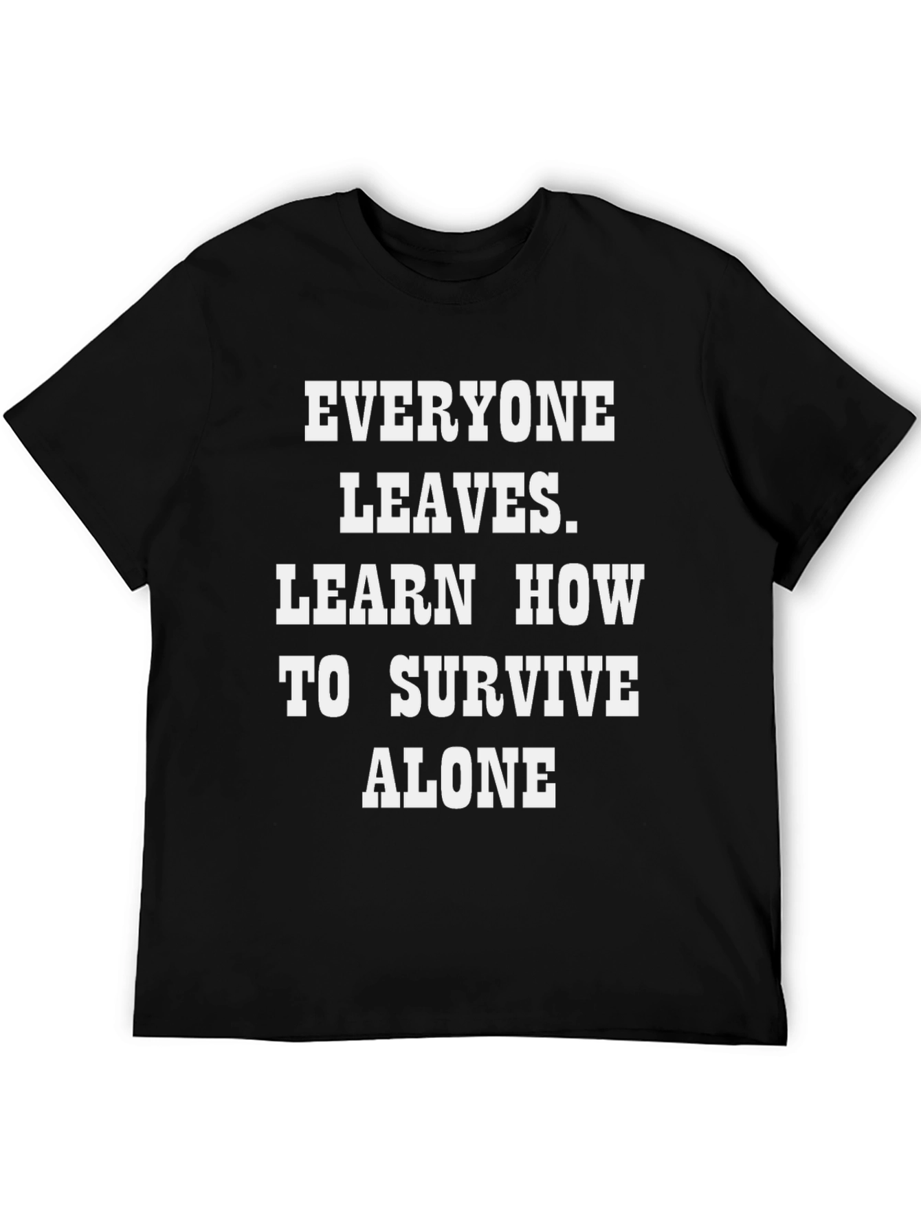 Black Everyone Leaves T-Shirt view 5