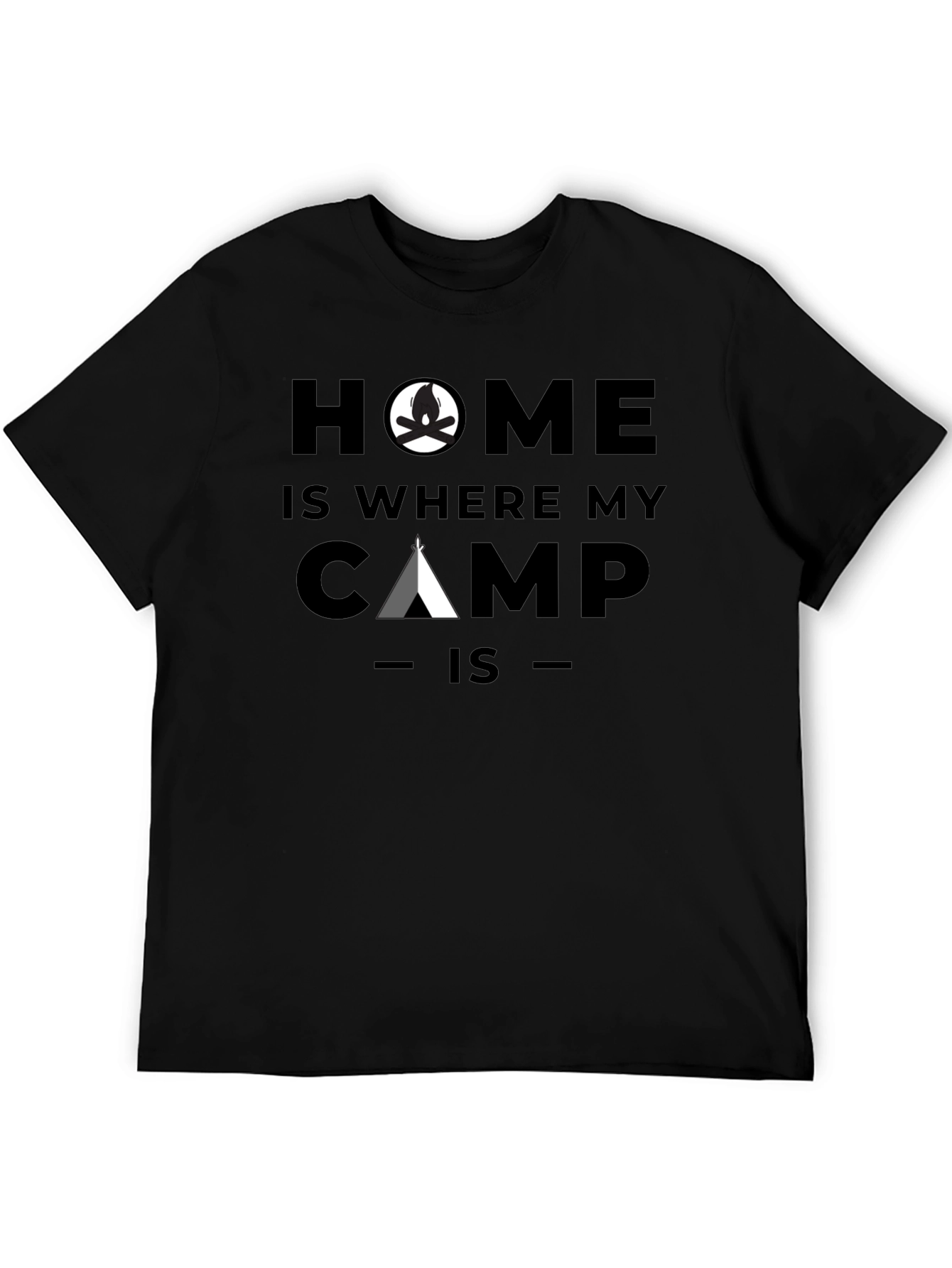 Black Home is Where My Camp Is T-Shirt view 5