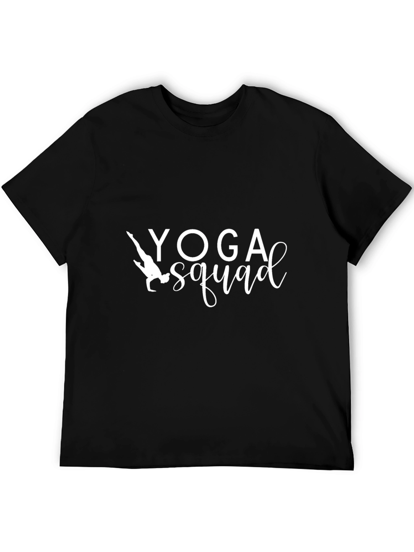Black Yoga Squad Black Cotton T-Shirt view 5