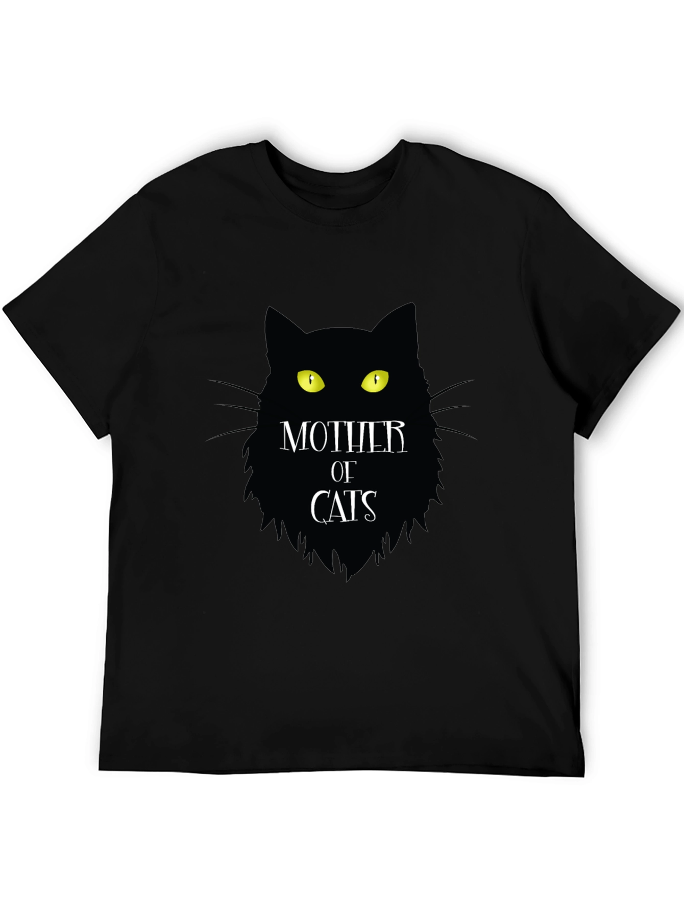 Black Mother of Cats T-Shirt Black Novelty Tee view 5