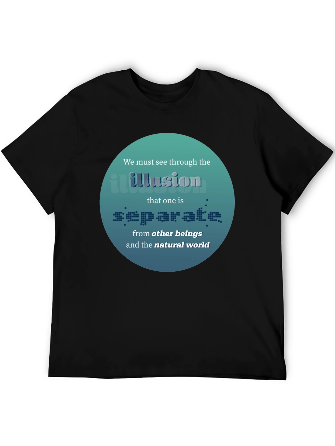Black Illusion T-Shirt: See Through Separation view 5