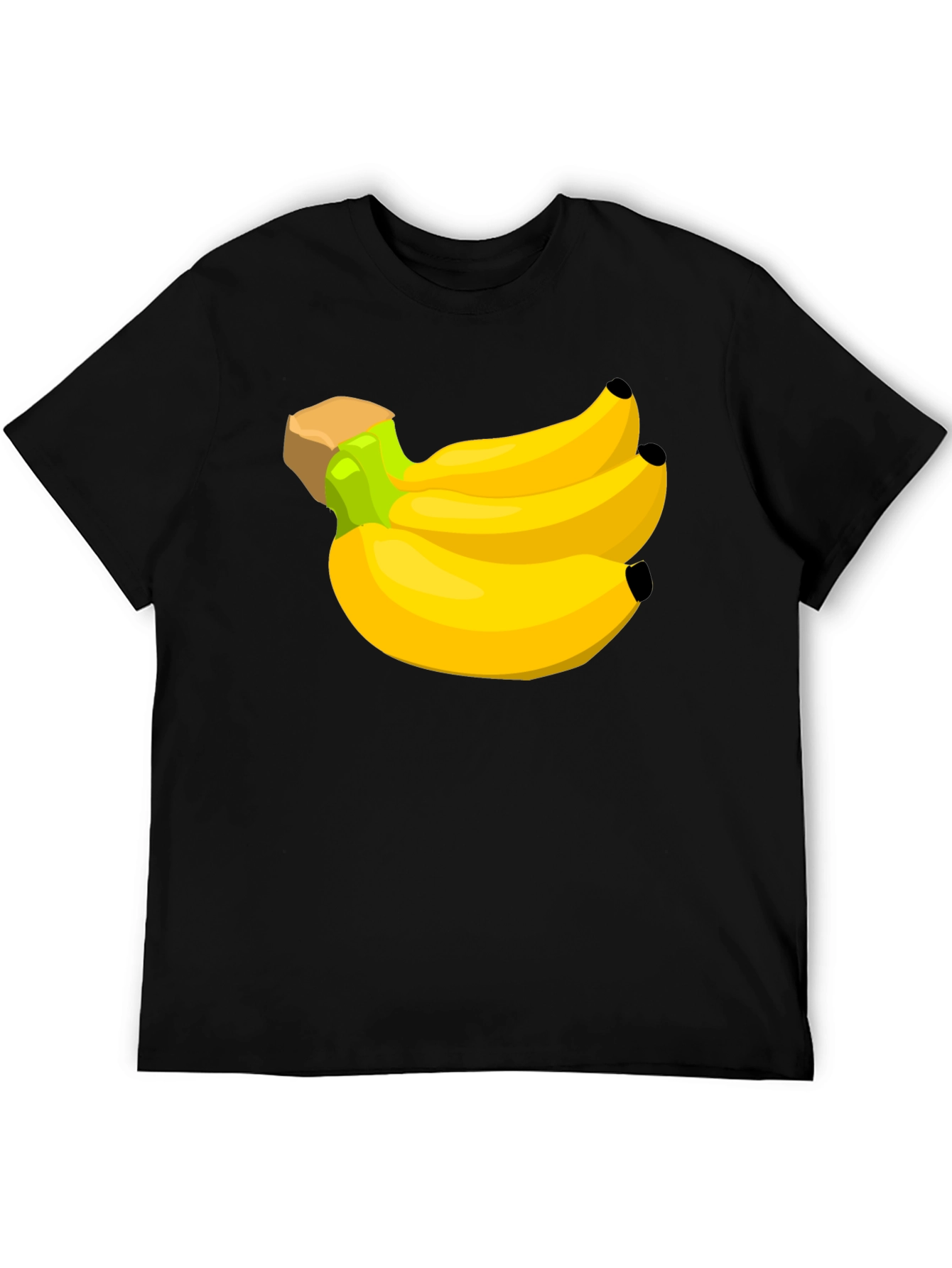 Black Banana Bunch Graphic Tee - Black Cotton T-Shirt view 5