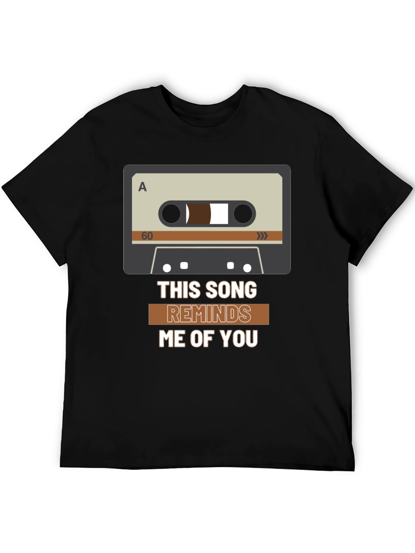 Black This Song Reminds Me of You Cassette Tape Graphic Tee view 5