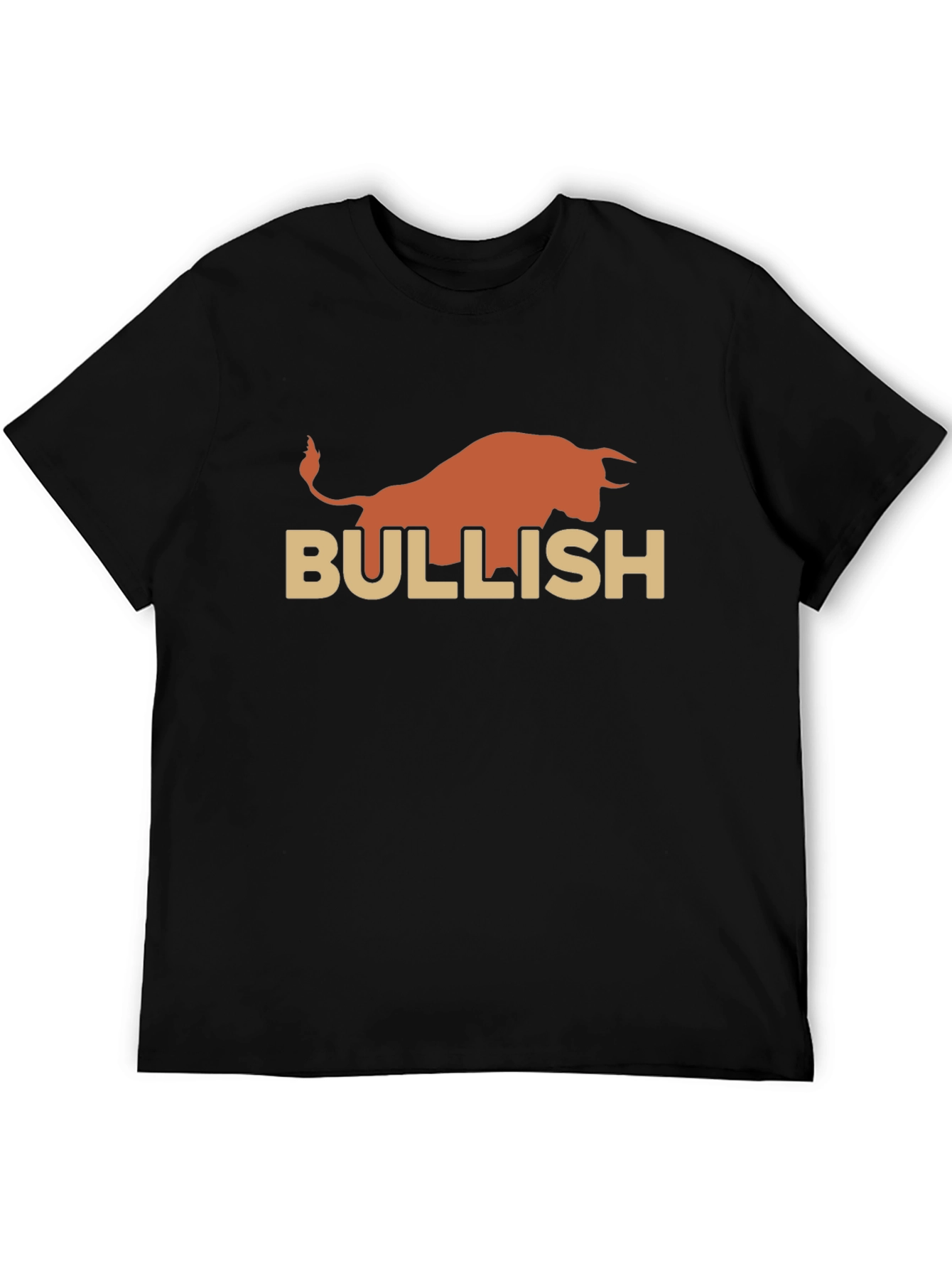Black Bullish Graphic Tee - Black Cotton T-Shirt view 5