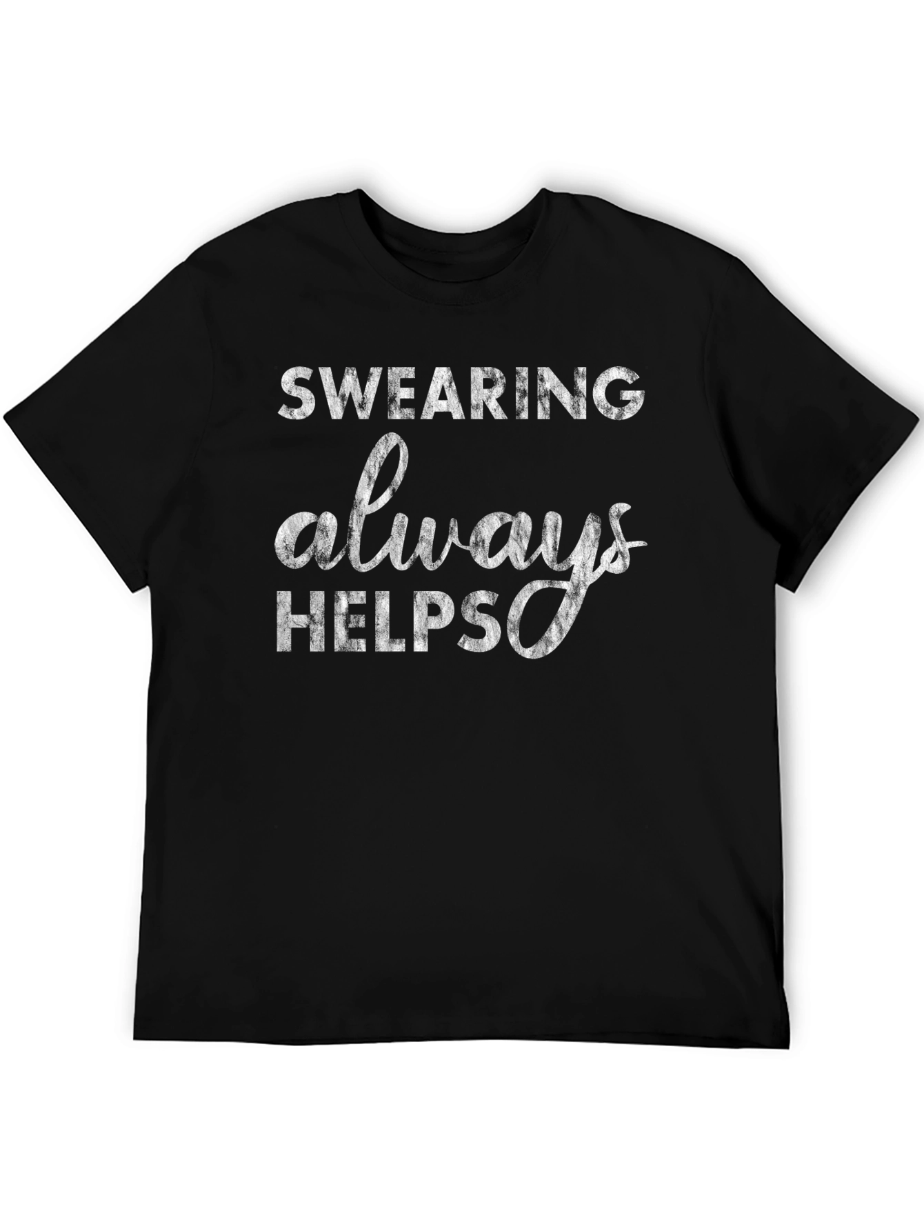 Black Swearing Always Helps Graphic T-Shirt view 5