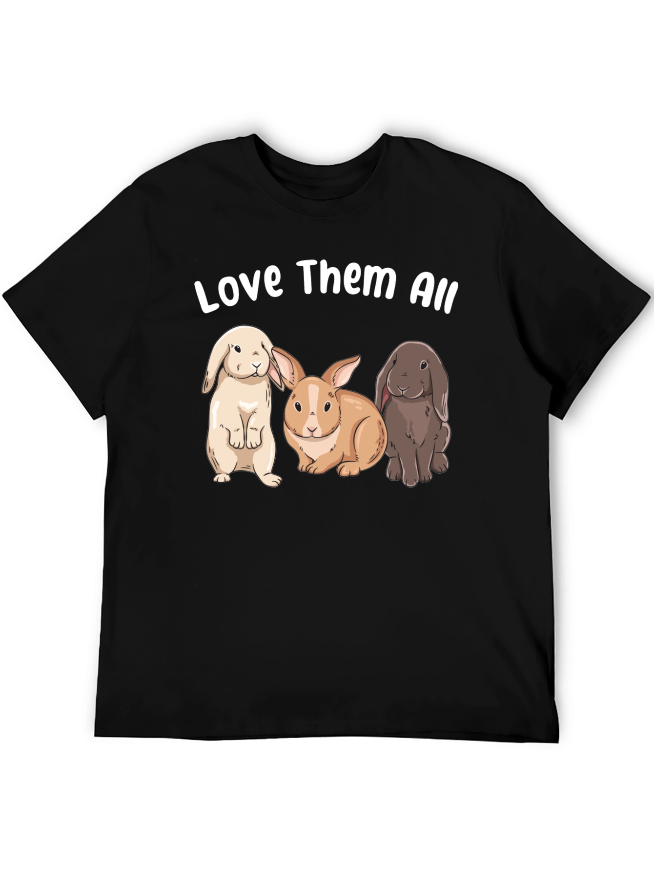 Black Love Them All Bunny Graphic T-Shirt view 5
