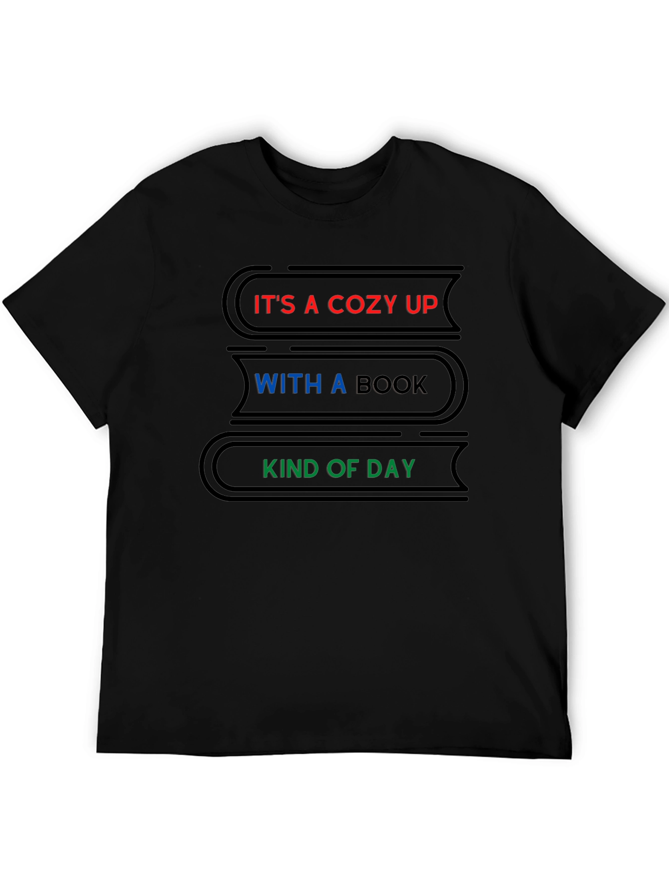 Black Cozy Up With a Book T-Shirt view 5