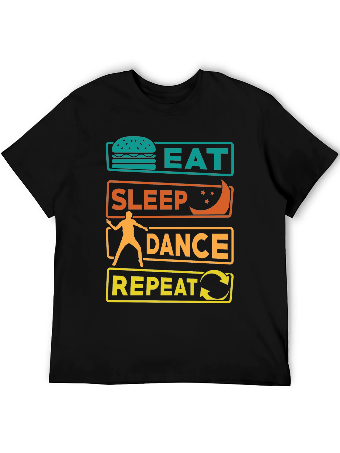 Black Eat Sleep Dance Repeat Graphic Tee view 5