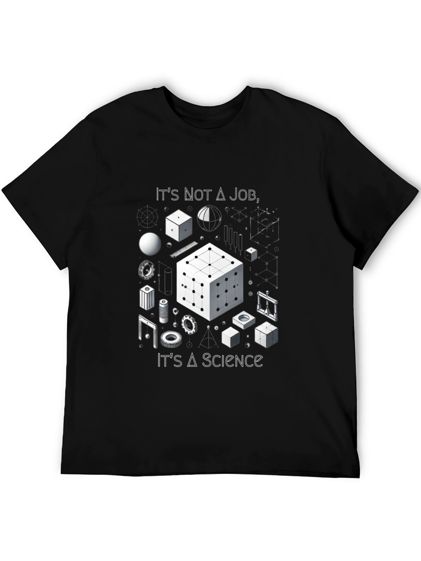 Black It's Not A Job It's A Science T-Shirt view 5