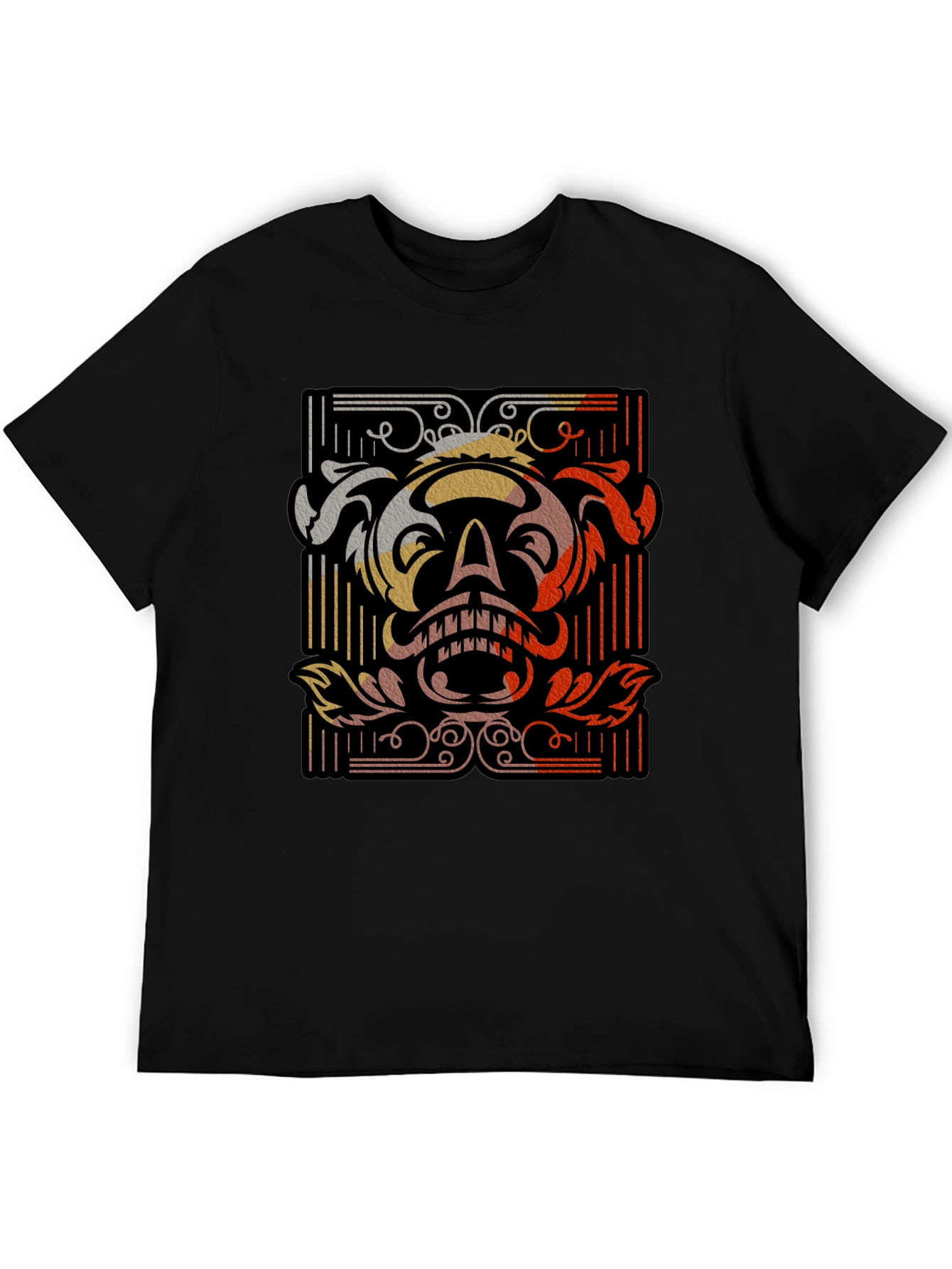 Black Skull Graphic Black T-Shirt - Unique Retro Design view 5