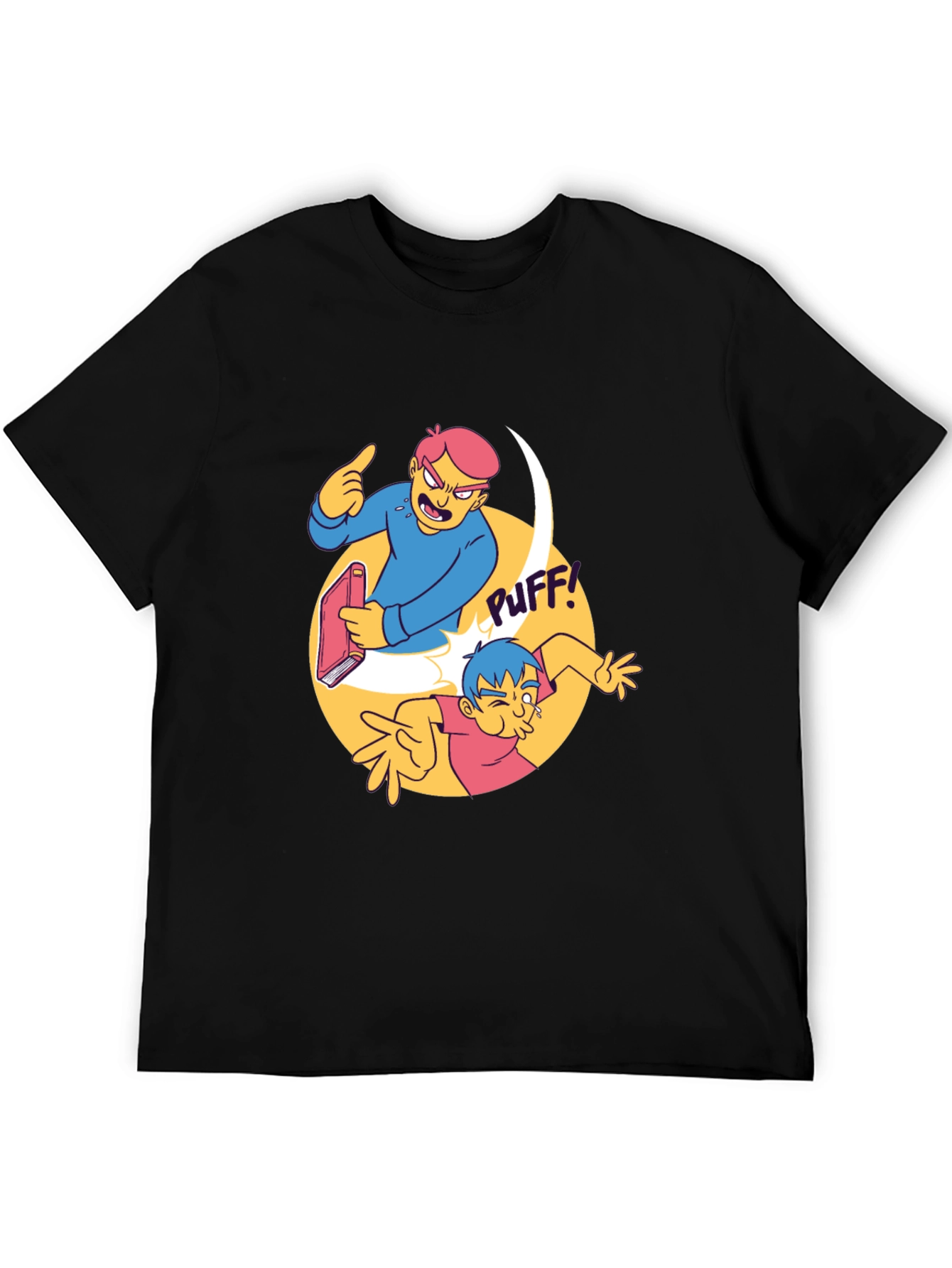 Black Cartoon Slapstick Graphic T-Shirt view 5