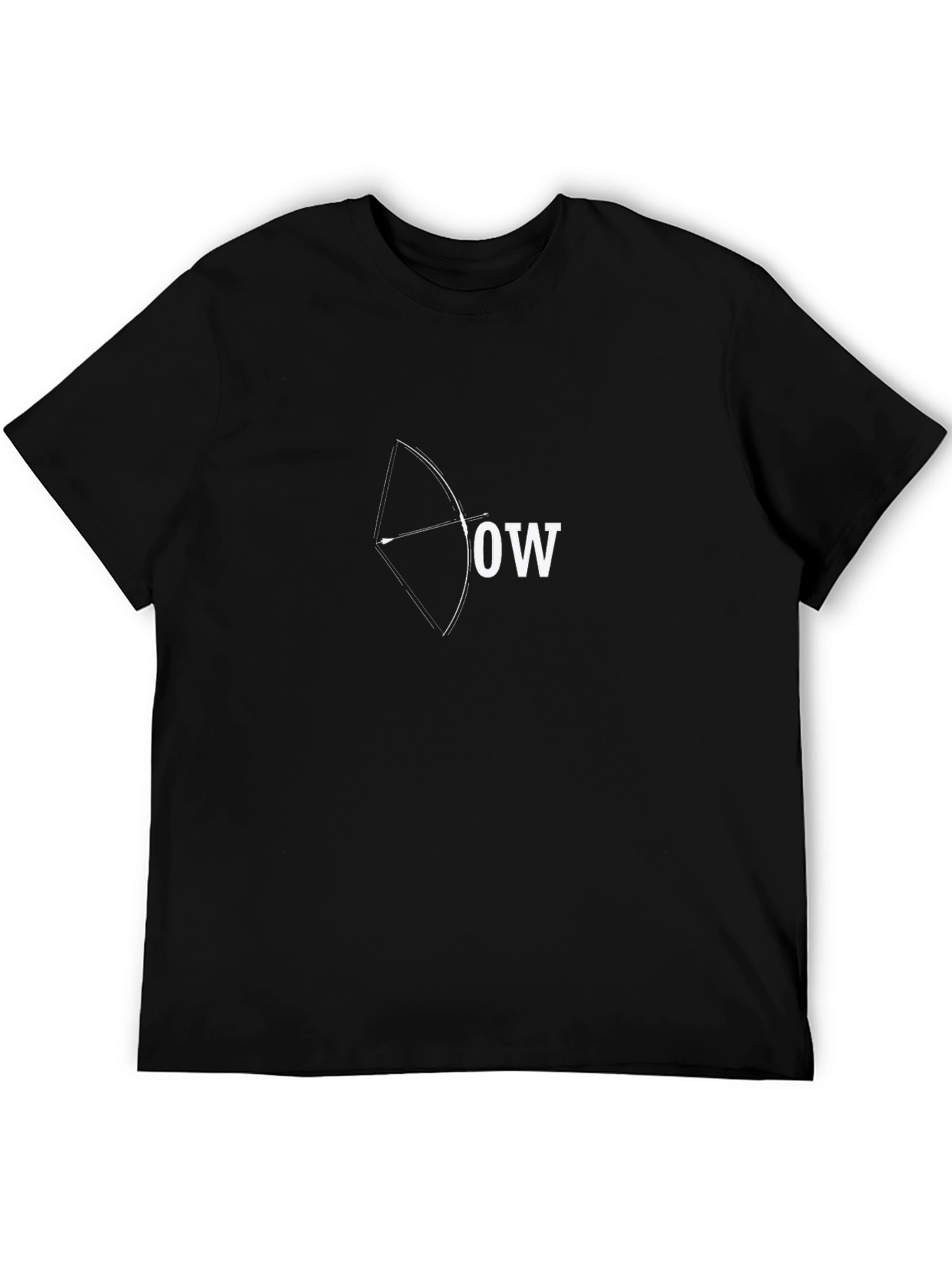 Black Archery Bow Arrow T-Shirt - Black, Minimalist Design view 5