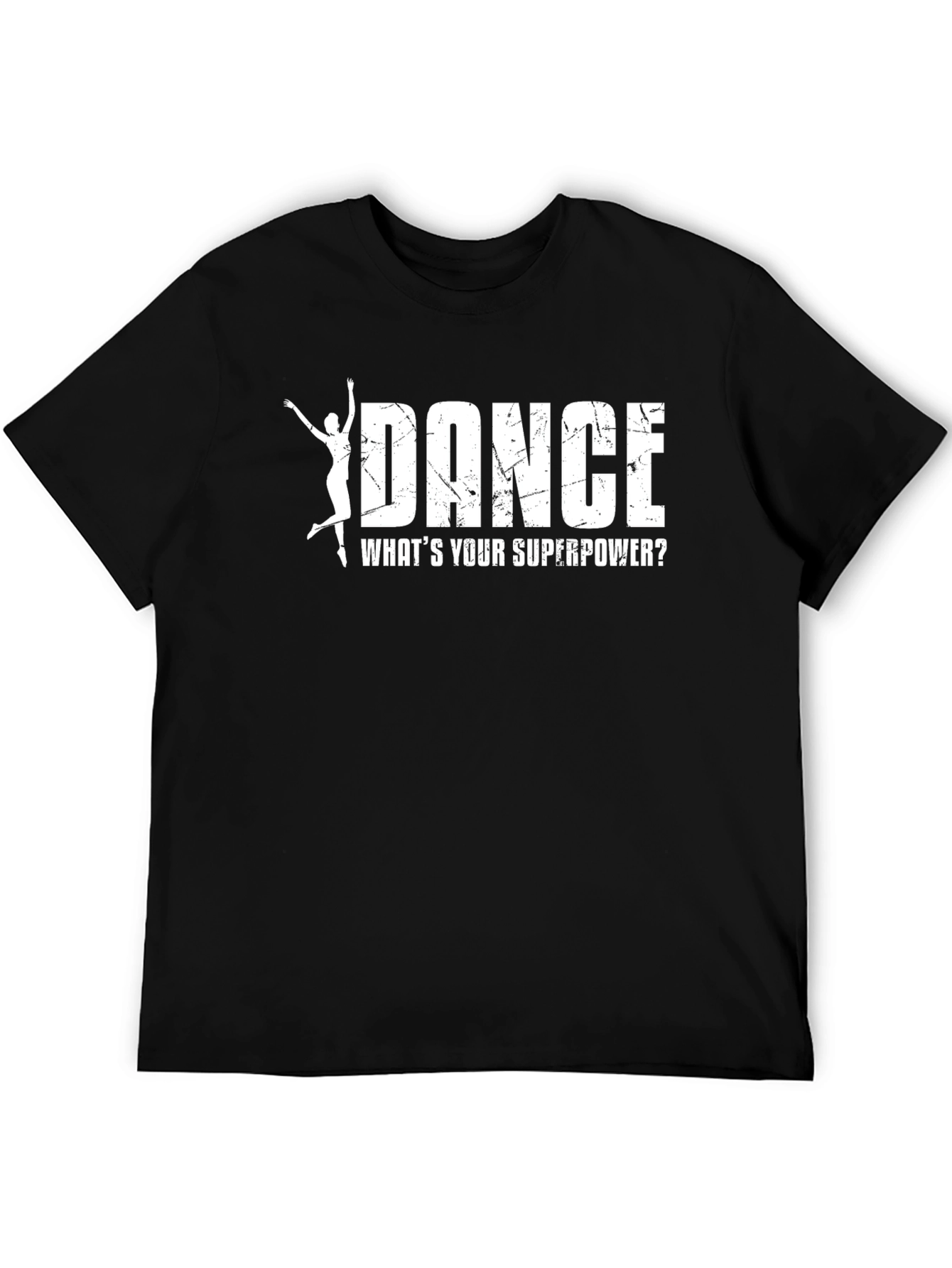 Black Dance Superpower T-Shirt - Black Cotton Tee view 5