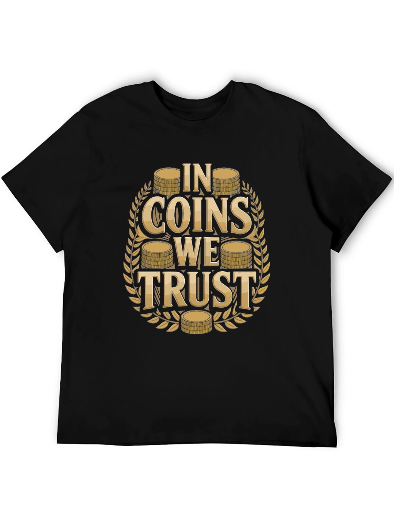 Black In Coins We Trust Graphic Tee - Black Cotton view 5