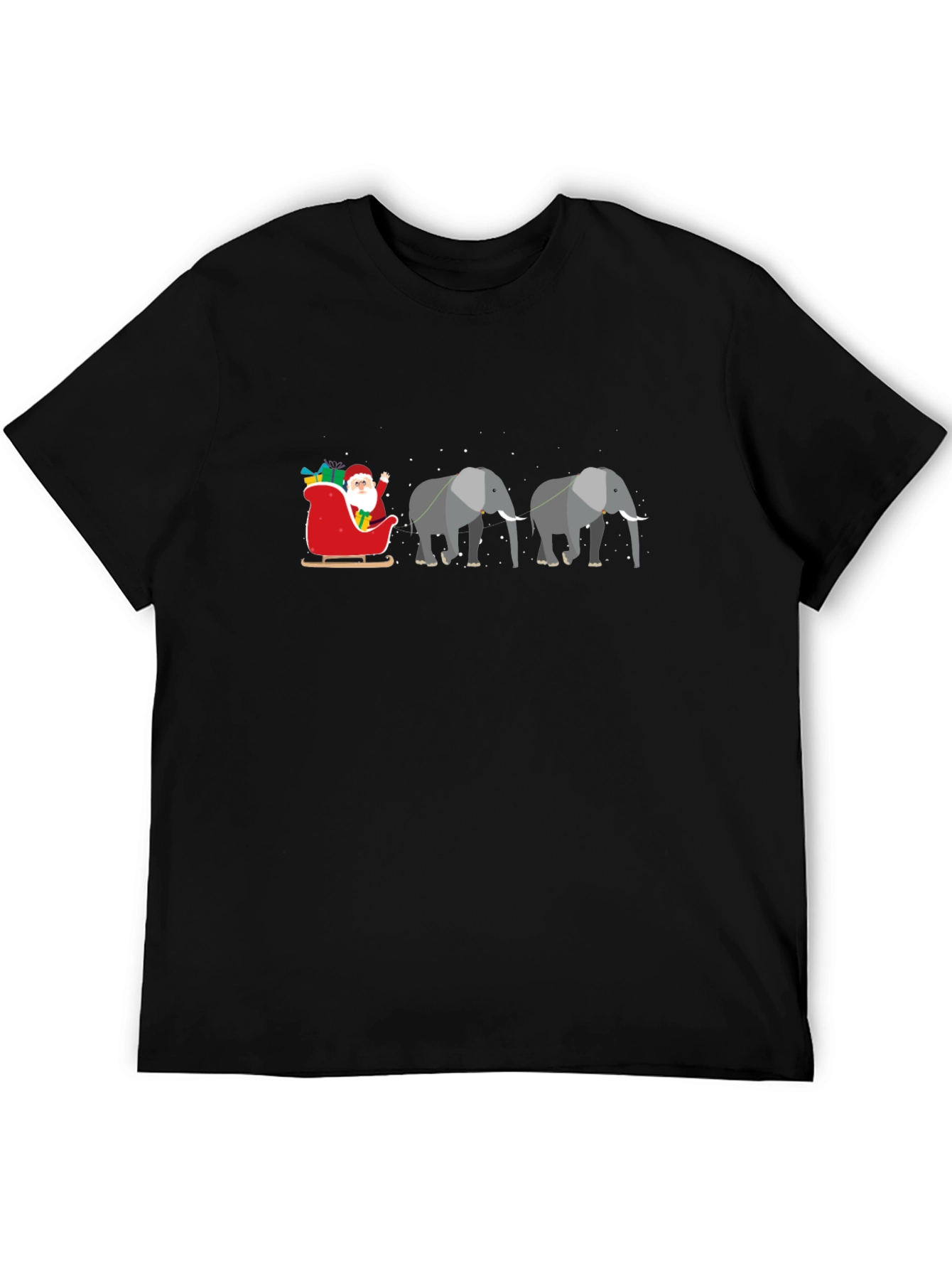 Black Holiday Elephant T-Shirt view 5