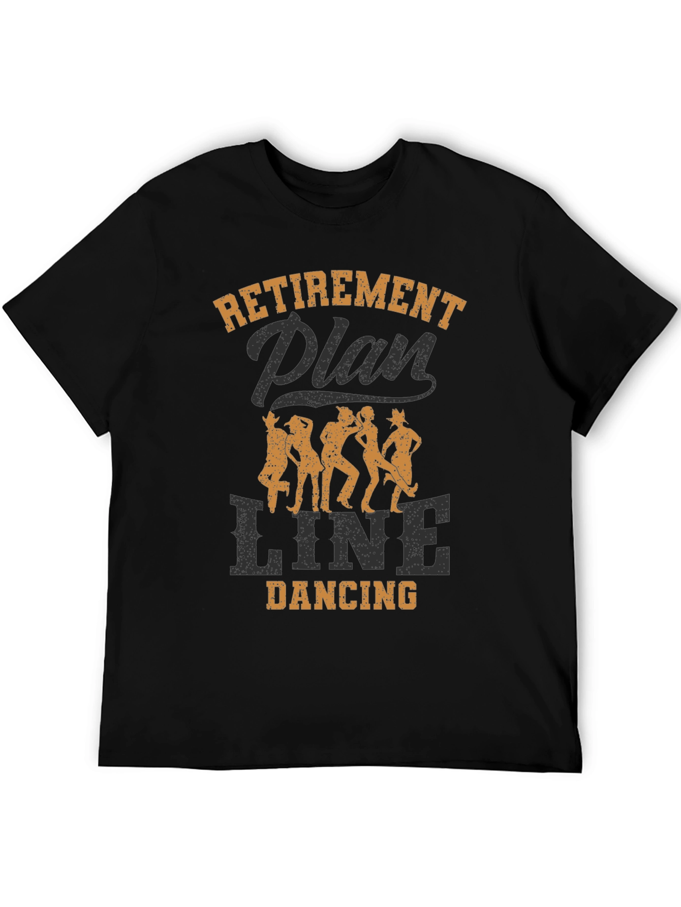 Black Retirement Plan Line Dancing Graphic Tee view 5