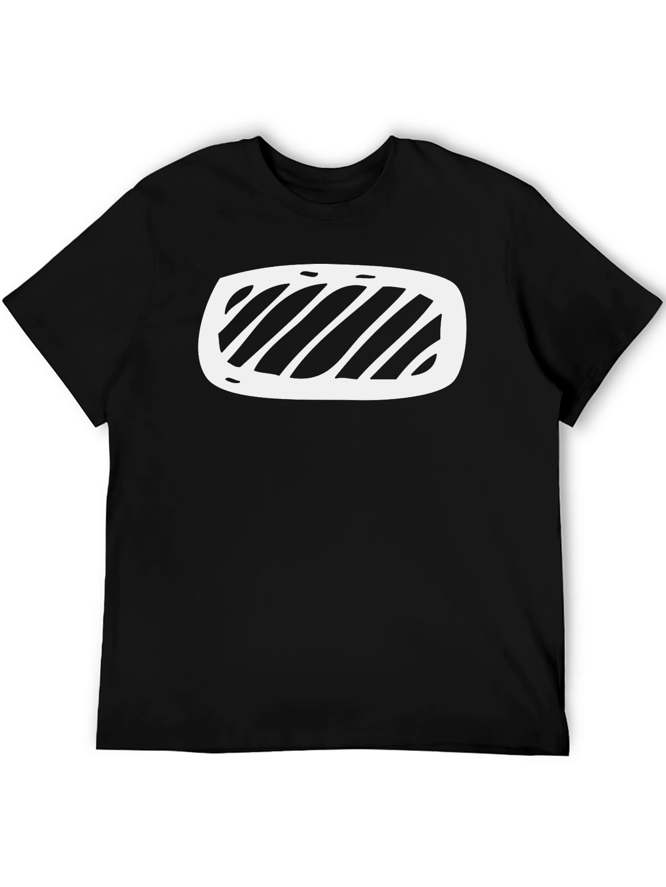 Black Abstract Graphic Black T-Shirt - Modern Casual Wear view 5