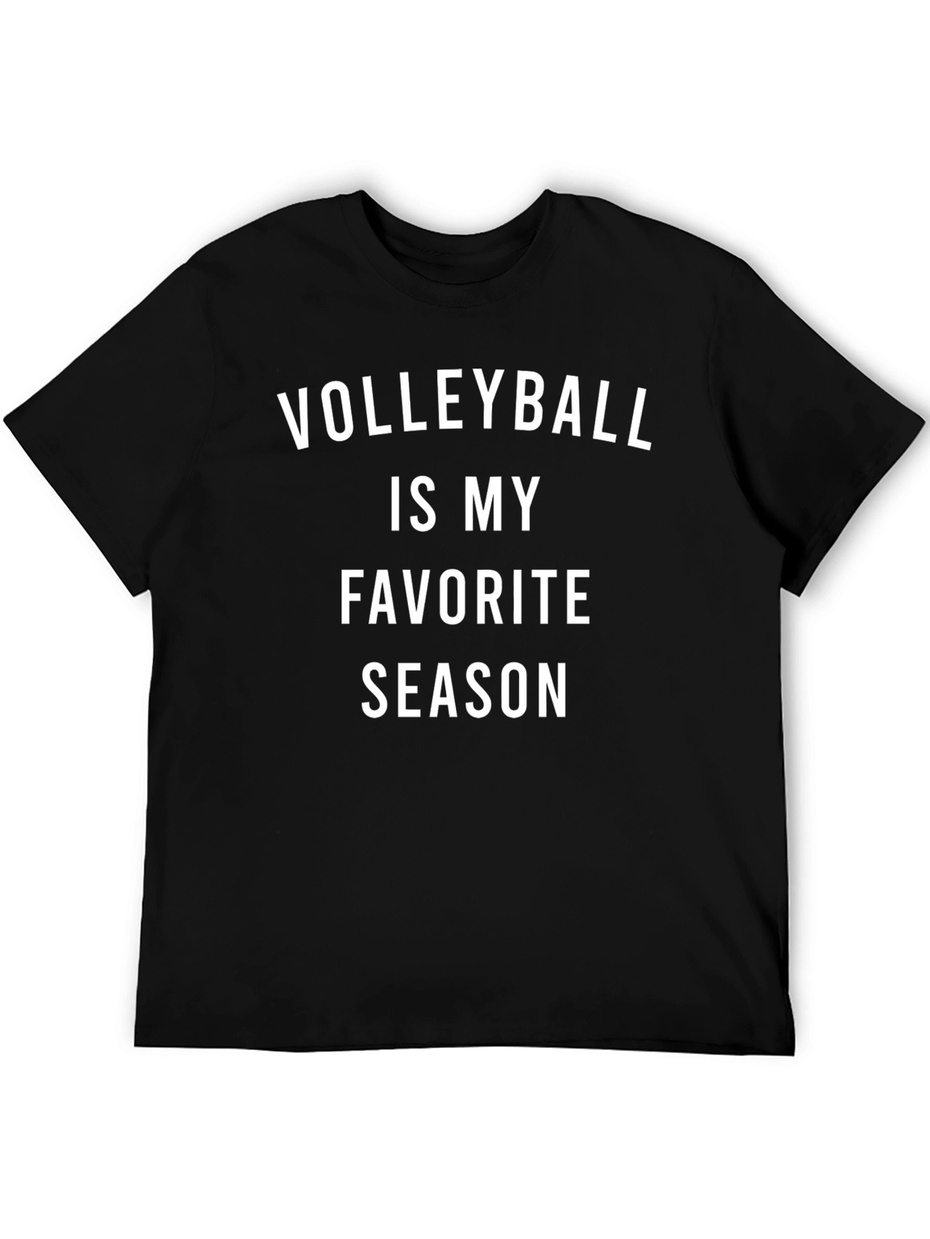 Black Volleyball Is My Favorite Season Black T-Shirt view 5