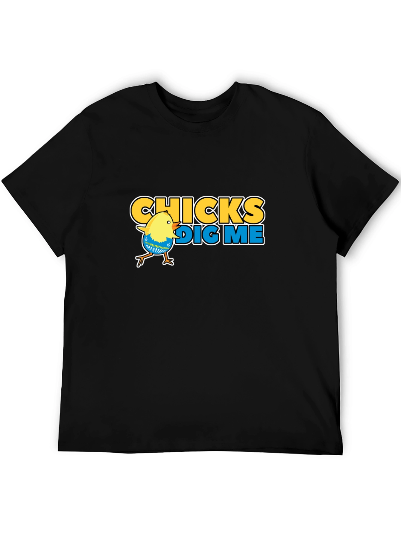 Black Funny Chicks Dig Me Graphic T-Shirt view 5