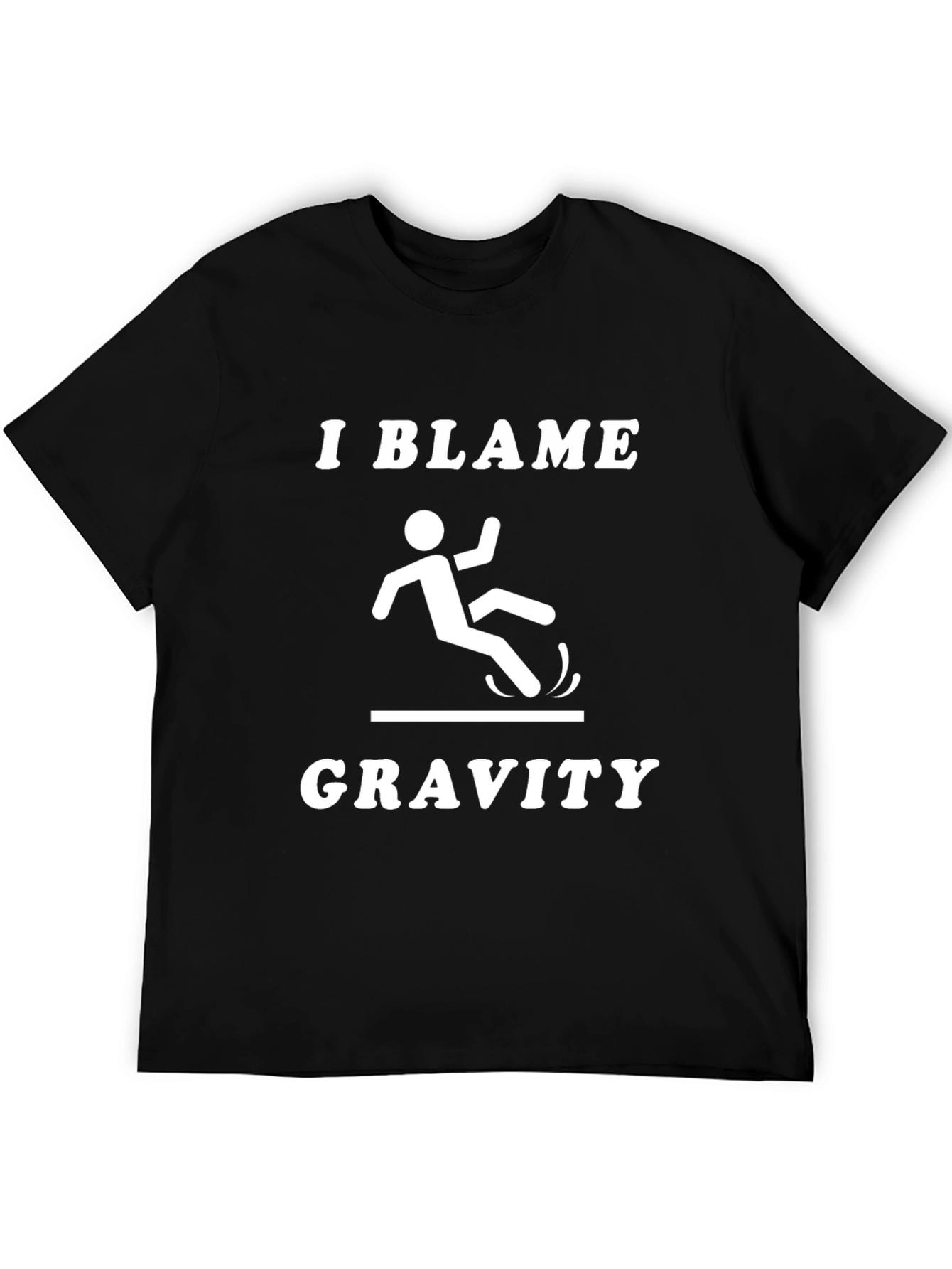 Black I Blame Gravity Graphic T-Shirt - Funny Humor Tee view 5