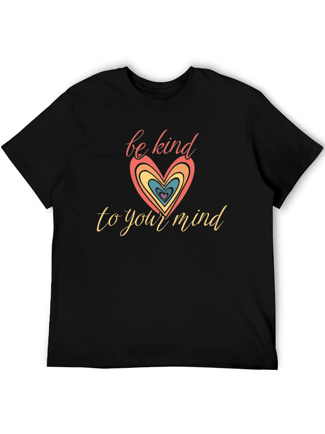 Black Be Kind to Your Mind Graphic Tee view 5
