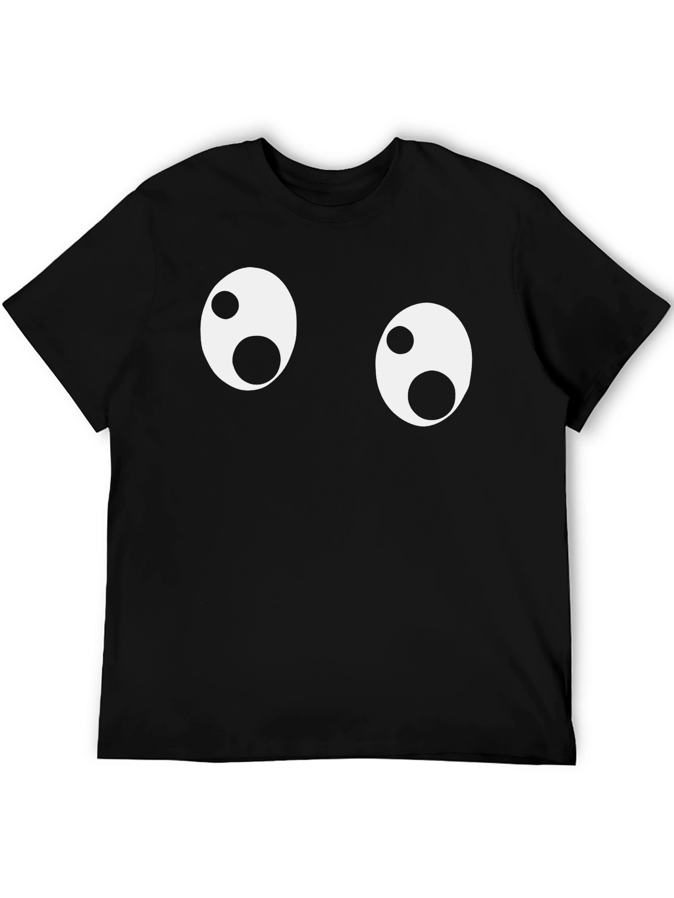 Black Funny Googly Eyes Black T-Shirt view 5