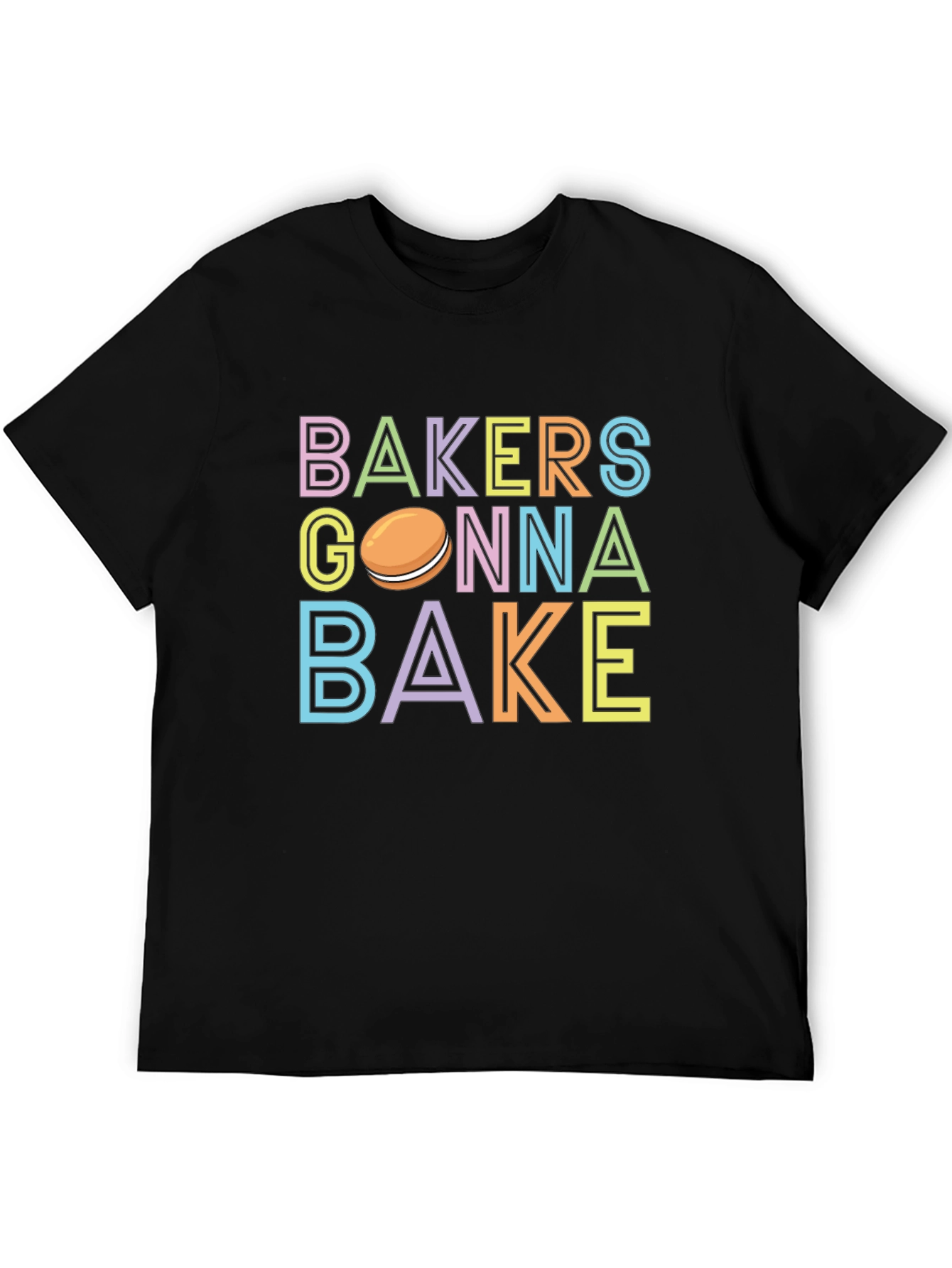 Black Bakers Gonna Bake T-Shirt - Cute Macaron Design view 5
