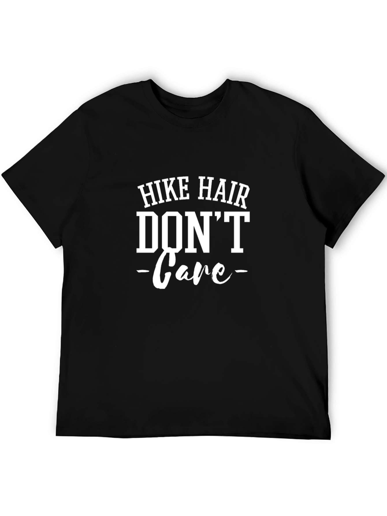 Black Hike Hair Don't Care Black T-Shirt view 5