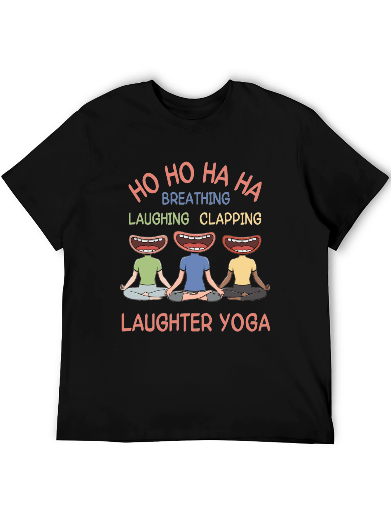 Laughter Yoga Tee - Ho Ho Ha Ha Funny Yoga Shirt - 5