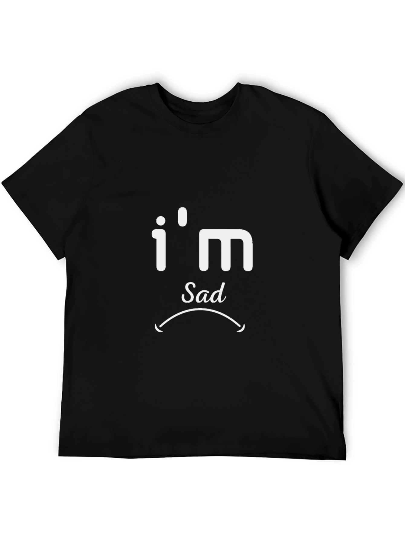 Black I'm Sad T-Shirt - Black Graphic Tee view 5