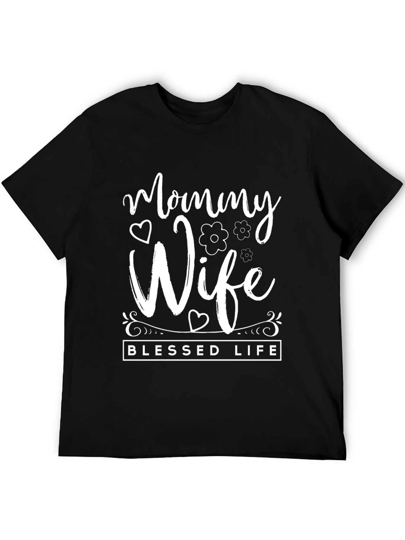 Black Mommy Wife Blessed Life Graphic T-Shirt view 5