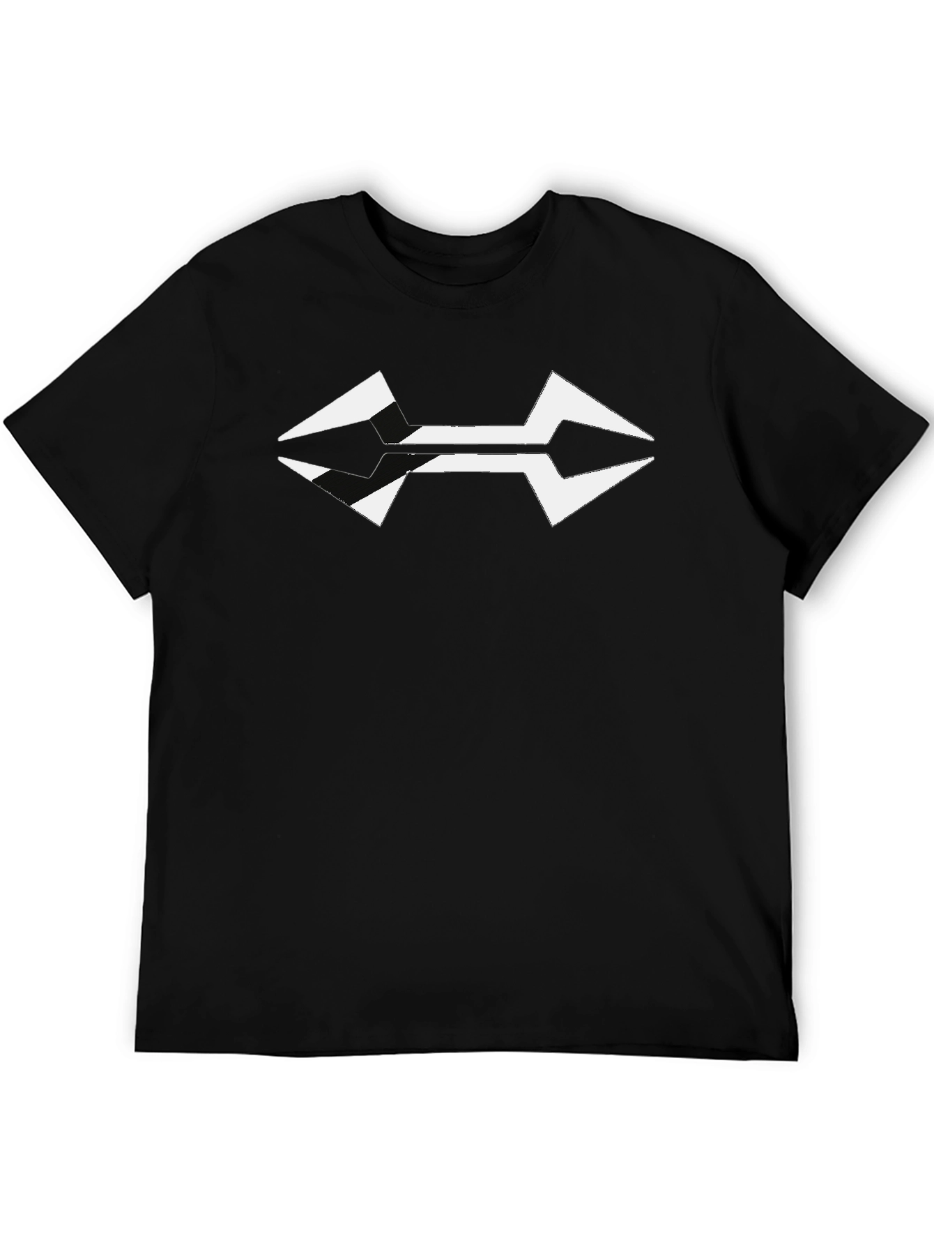 Black Modern Arrowhead Graphic Black T-Shirt view 5